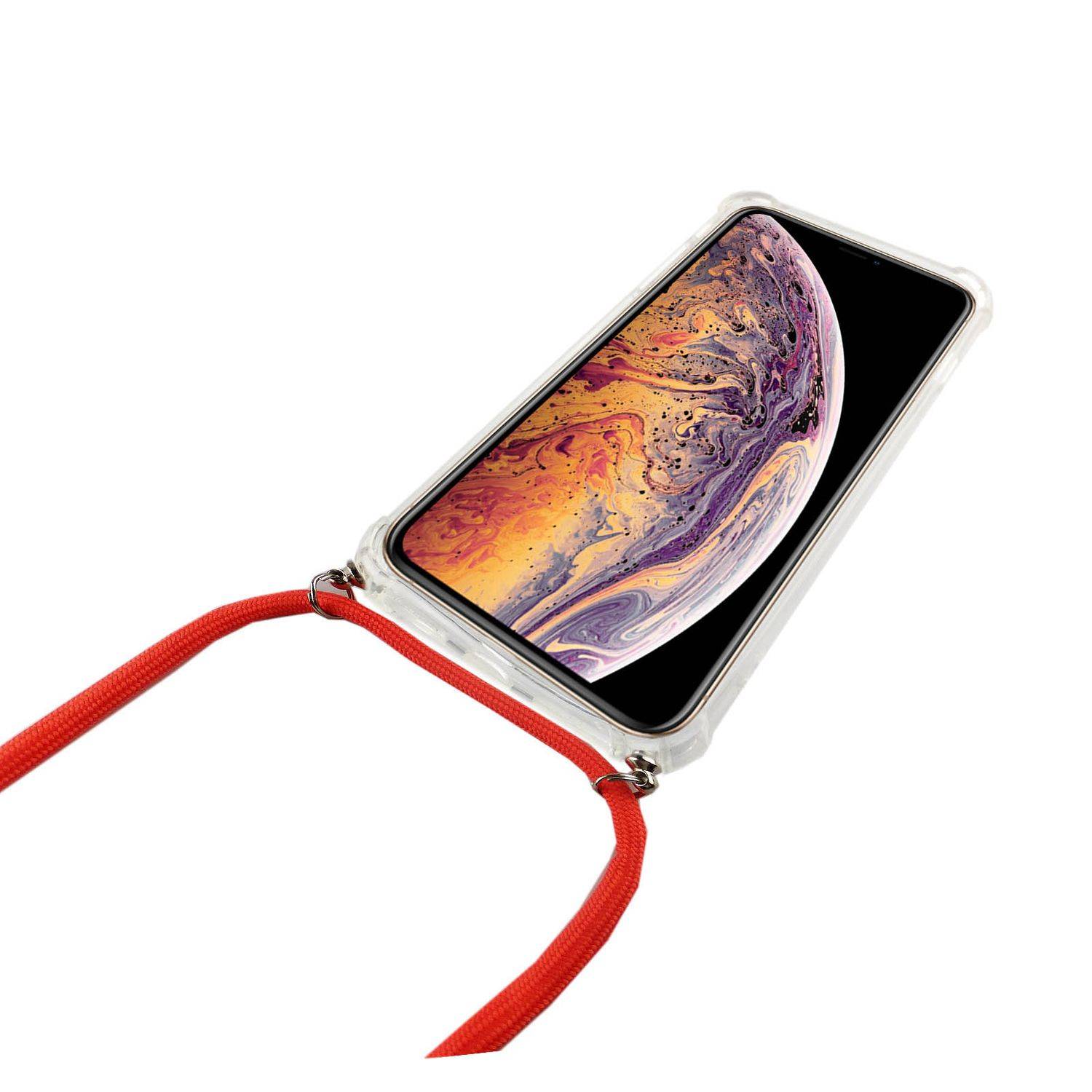 Apple iPhone XS Max Handykette Handyhülle Umhängetasche Transparent