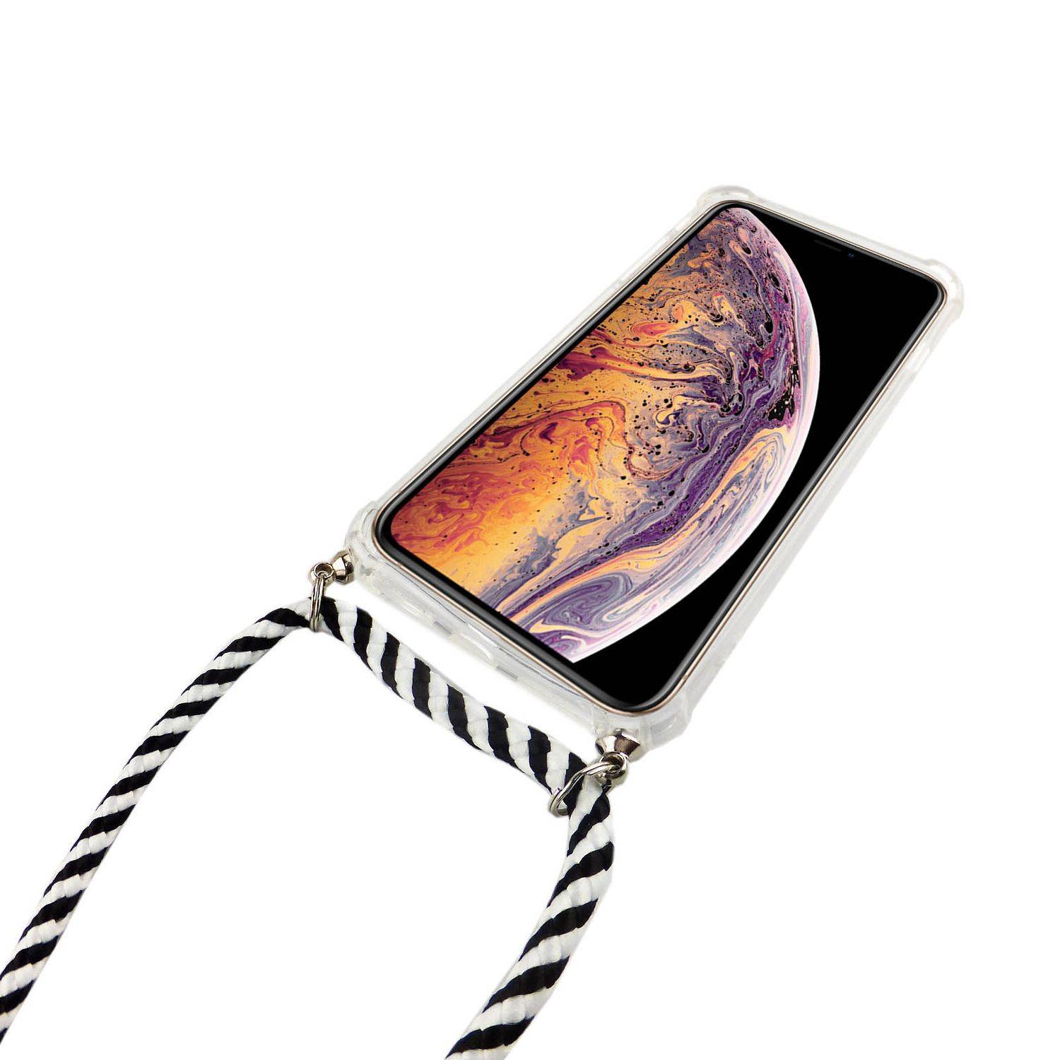 Apple iPhone XS Max Handykette Handyhülle Umhängetasche Transparent