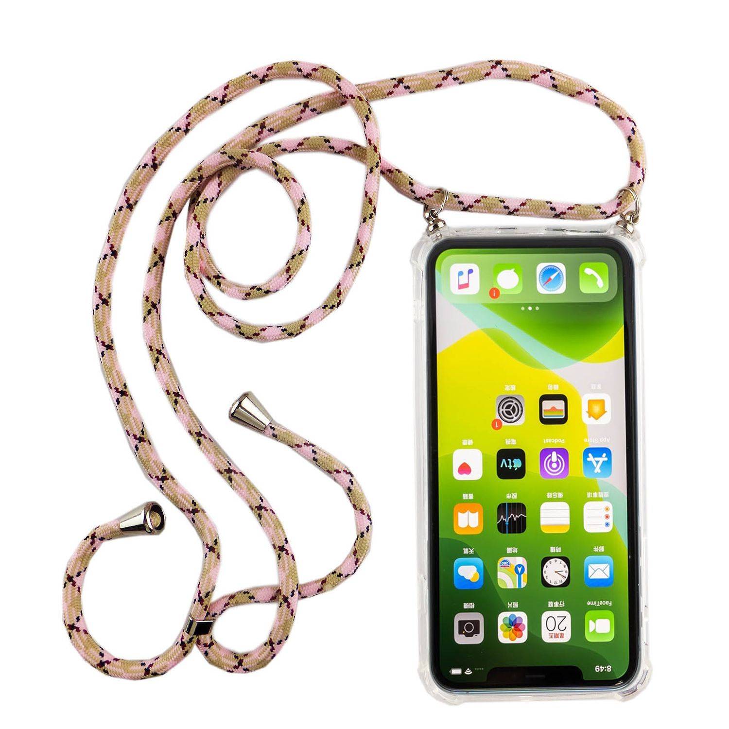 Apple iPhone 11 Pro Handykette Handyhülle Umhängetasche Transparent
