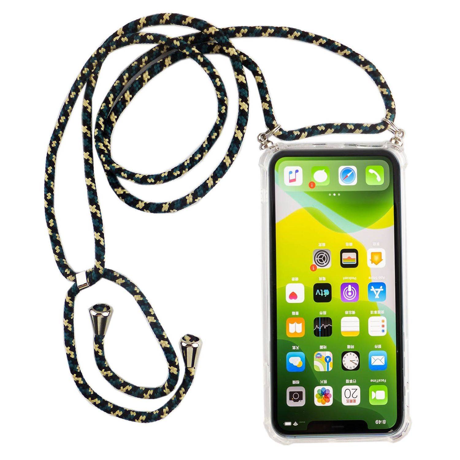 Apple iPhone 11 Pro Handykette Handyhülle Umhängetasche Transparent