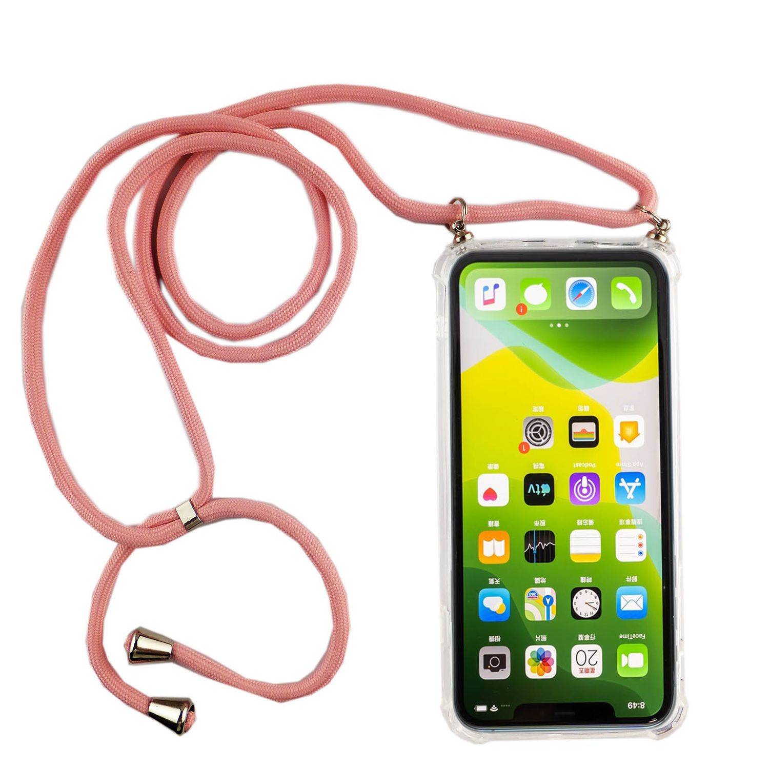 Apple iPhone 11 Handykette Handyhülle Umhängetasche Transparent
