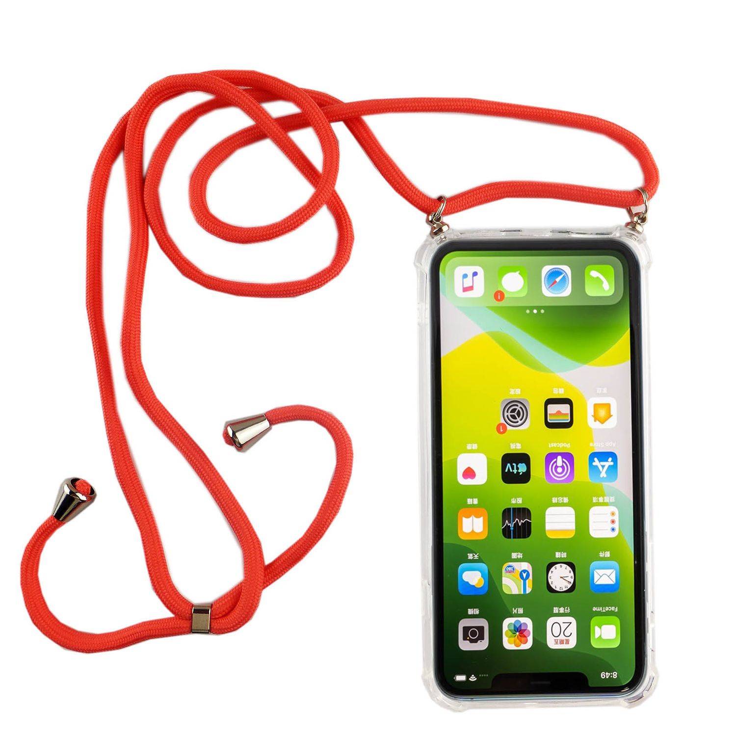 Apple iPhone 11 Handykette Handyhülle Umhängetasche Transparent