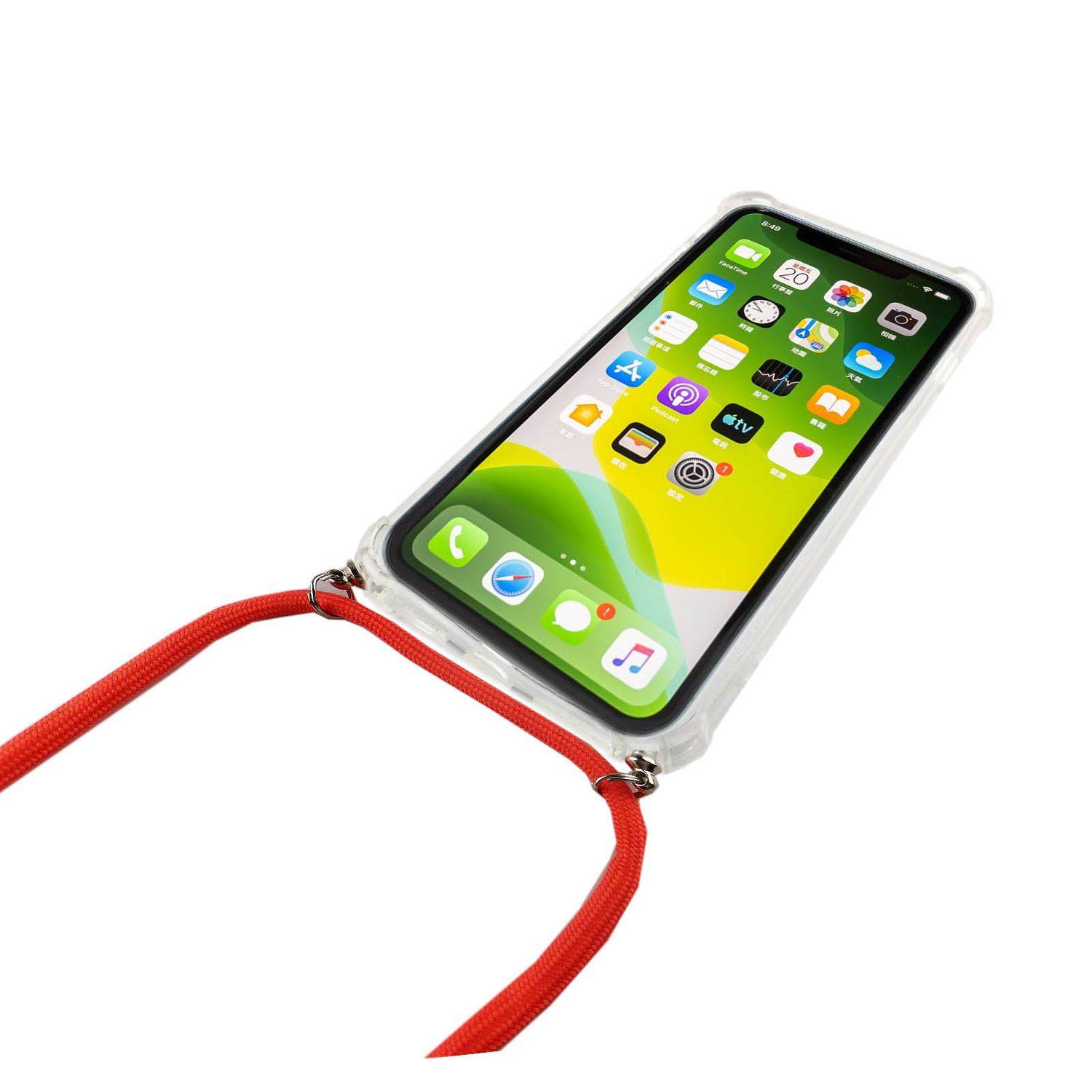 Apple iPhone 11 Handykette Handyhülle Umhängetasche Transparent