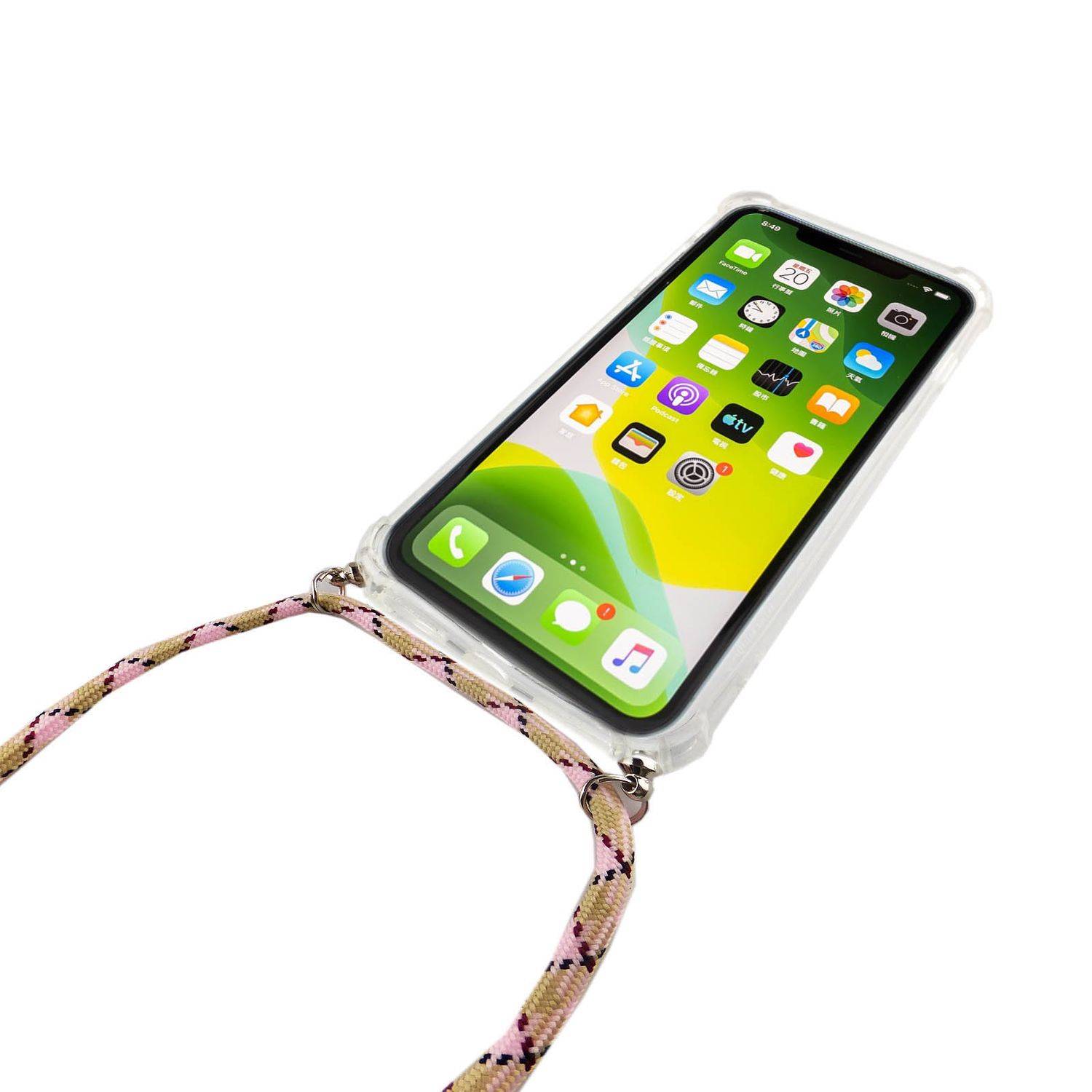 Apple iPhone 11 Handykette Handyhülle Umhängetasche Transparent
