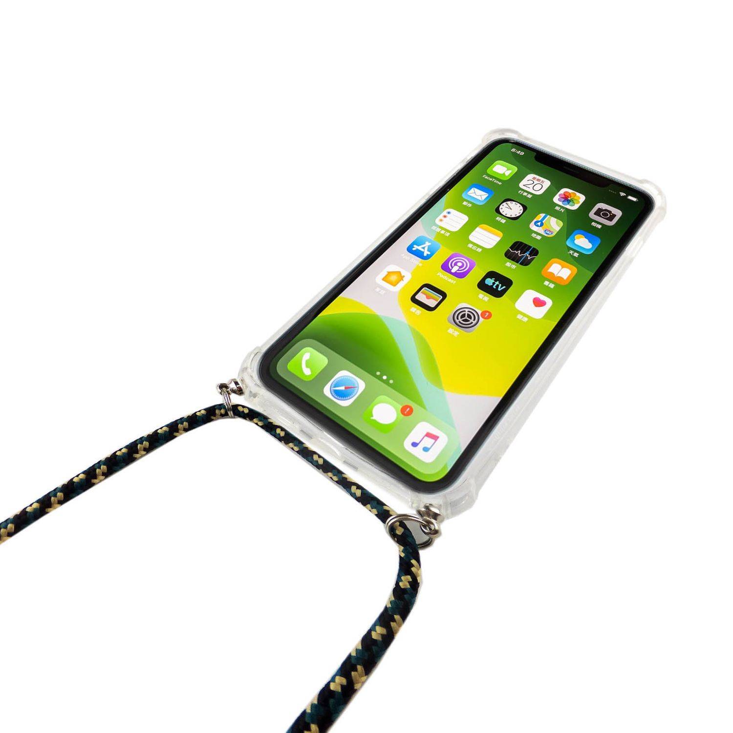 Apple iPhone 11 Handykette Handyhülle Umhängetasche Transparent