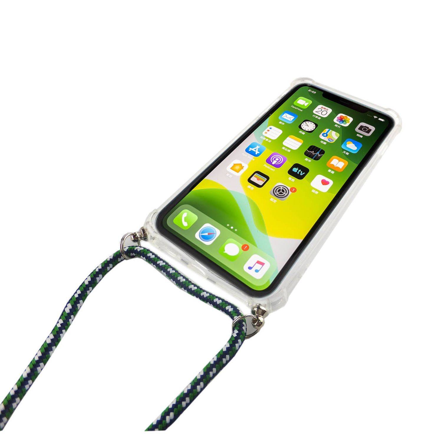 Apple iPhone 11 Handykette Handyhülle Umhängetasche Transparent