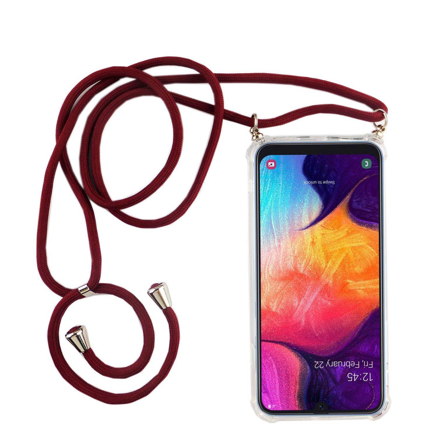 Samsung Galaxy A50 Handykette Handyhülle Umhängetasche Transparent