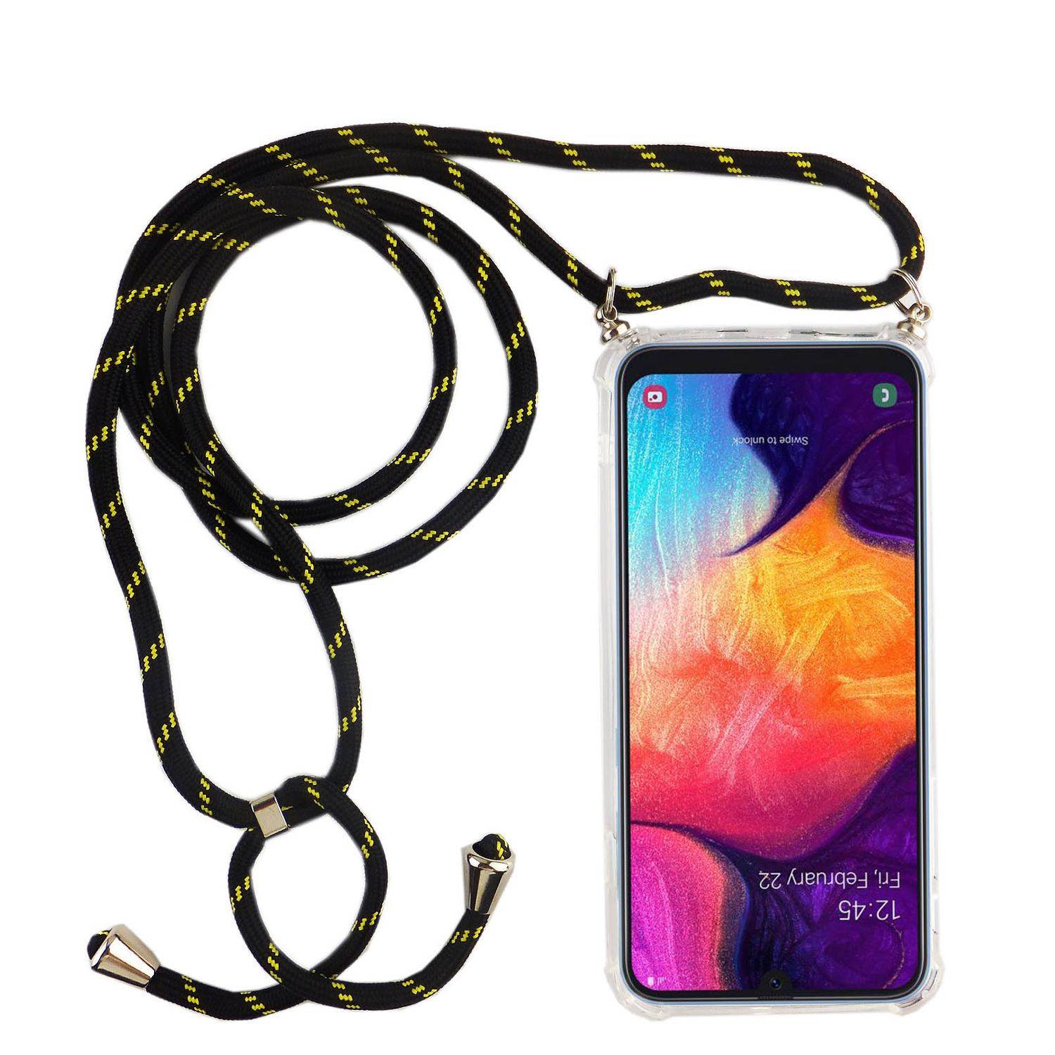 Samsung Galaxy A50 Handykette Handyhülle Umhängetasche Transparent