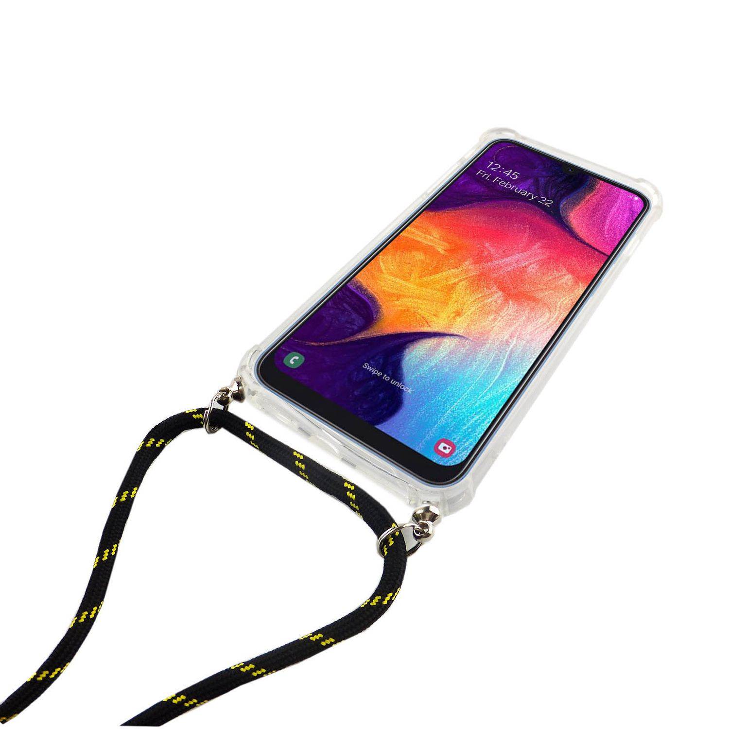 Samsung Galaxy A50 Handykette Handyhülle Umhängetasche Transparent