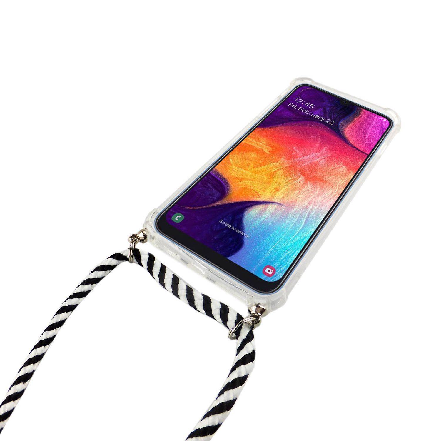 Samsung Galaxy A50 Handykette Handyhülle Umhängetasche Transparent