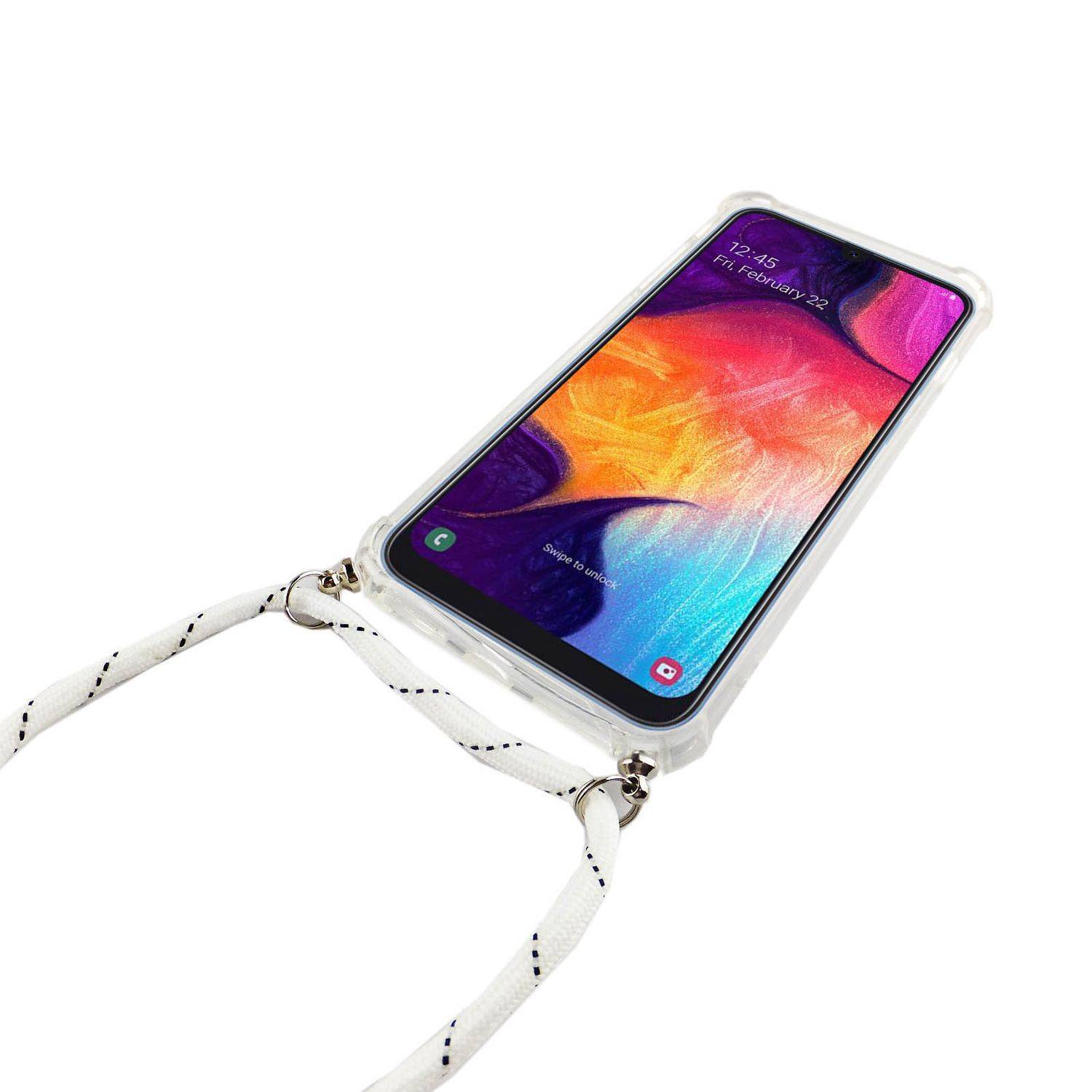Samsung Galaxy A50 Handykette Handyhülle Umhängetasche Transparent