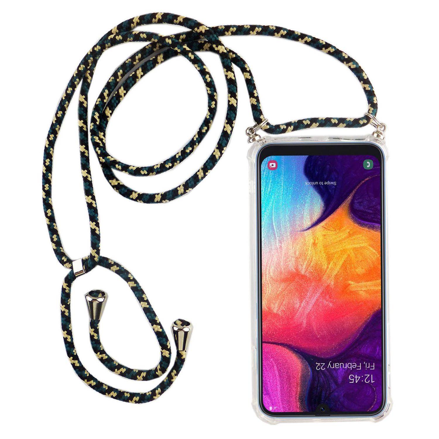 Samsung Galaxy A50 Handykette Handyhülle Umhängetasche Transparent
