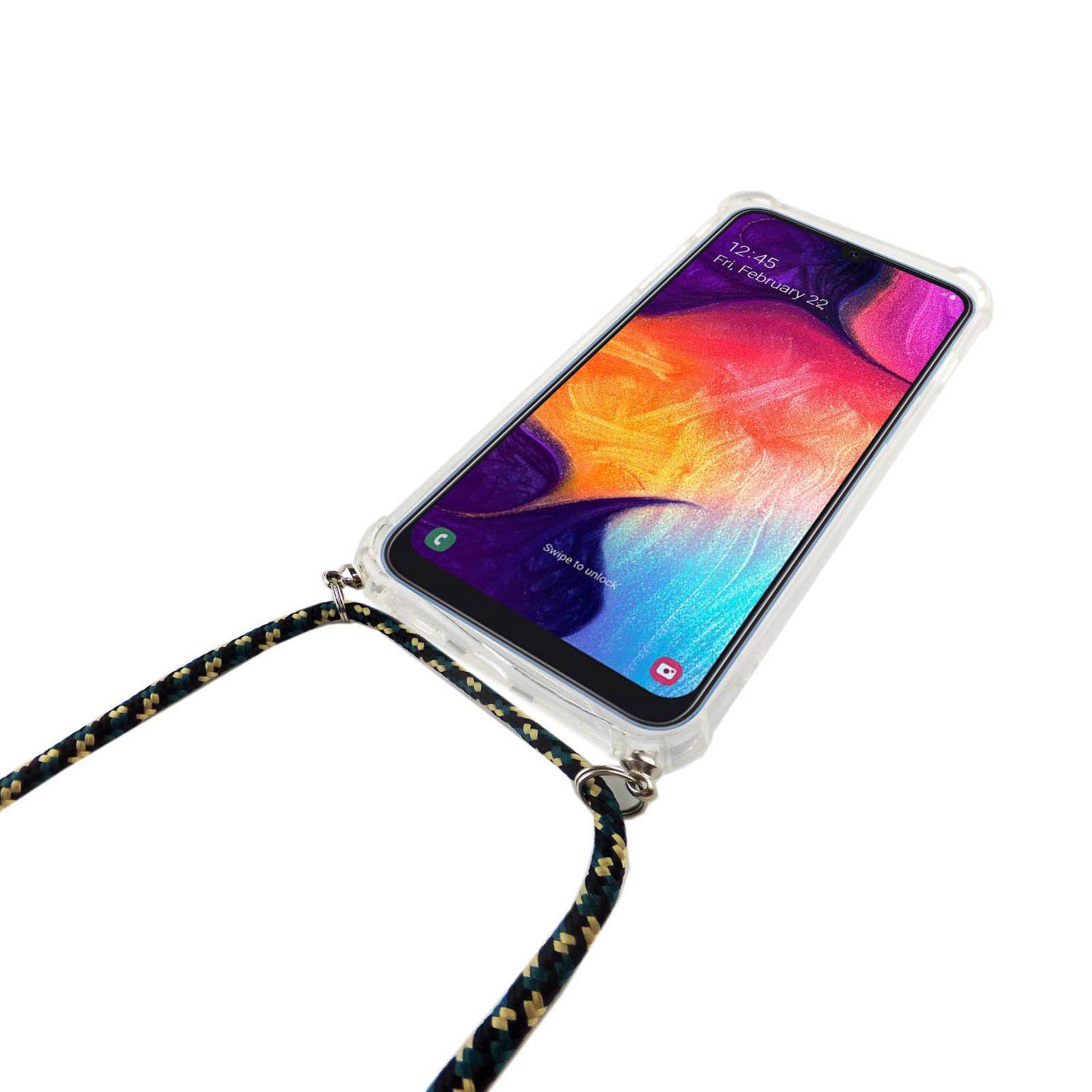 Samsung Galaxy A50 Handykette Handyhülle Umhängetasche Transparent