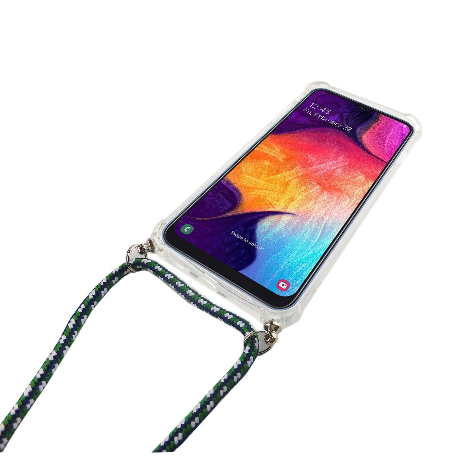 Samsung Galaxy A50 Handykette Handyhülle Umhängetasche Transparent
