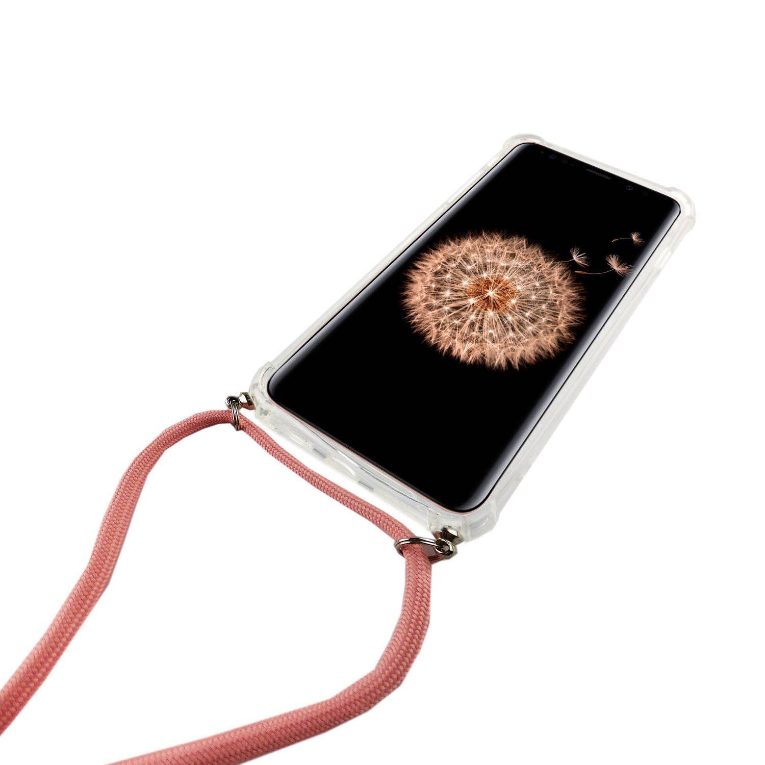 Samsung Galaxy S9 Plus Handykette Handyhülle Umhängetasche Transparent