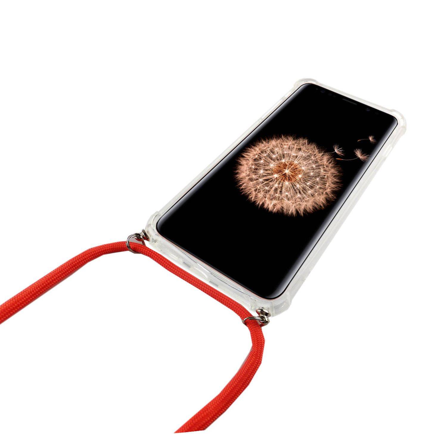 Samsung Galaxy S9 Plus Handykette Handyhülle Umhängetasche Transparent