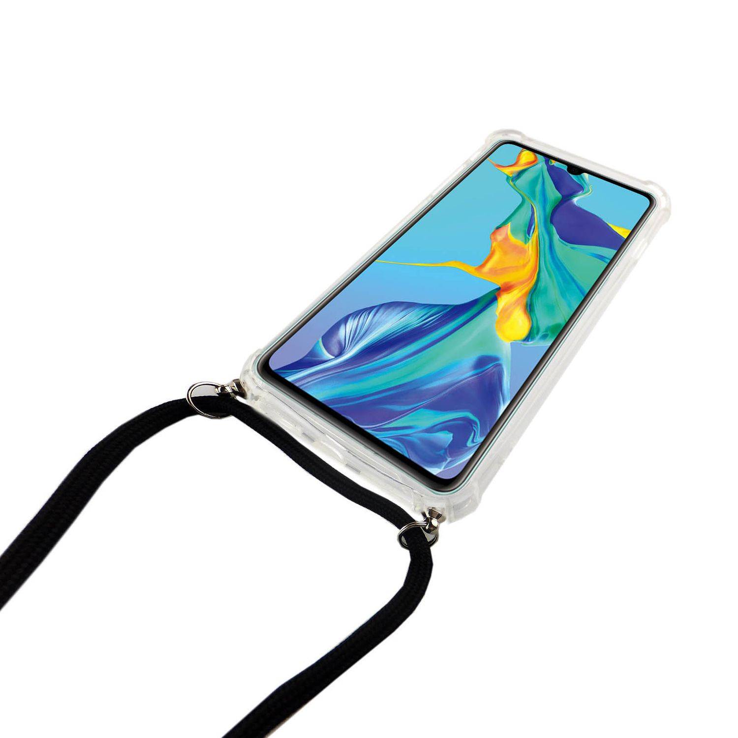 Huawei P30 Handykette Handyhülle Umhängetasche Transparent
