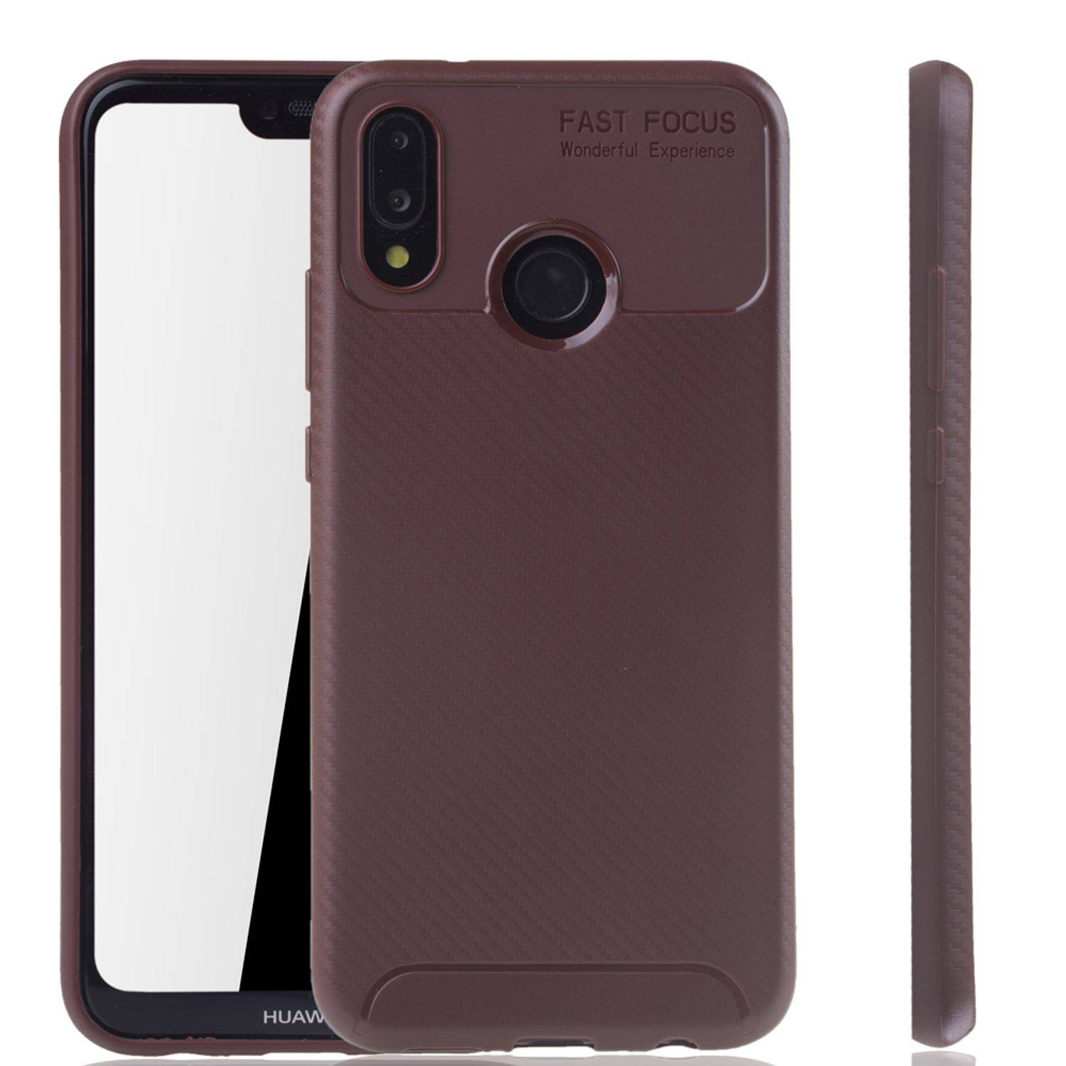 Huawei P20 Lite Handyhülle Backcover Braun