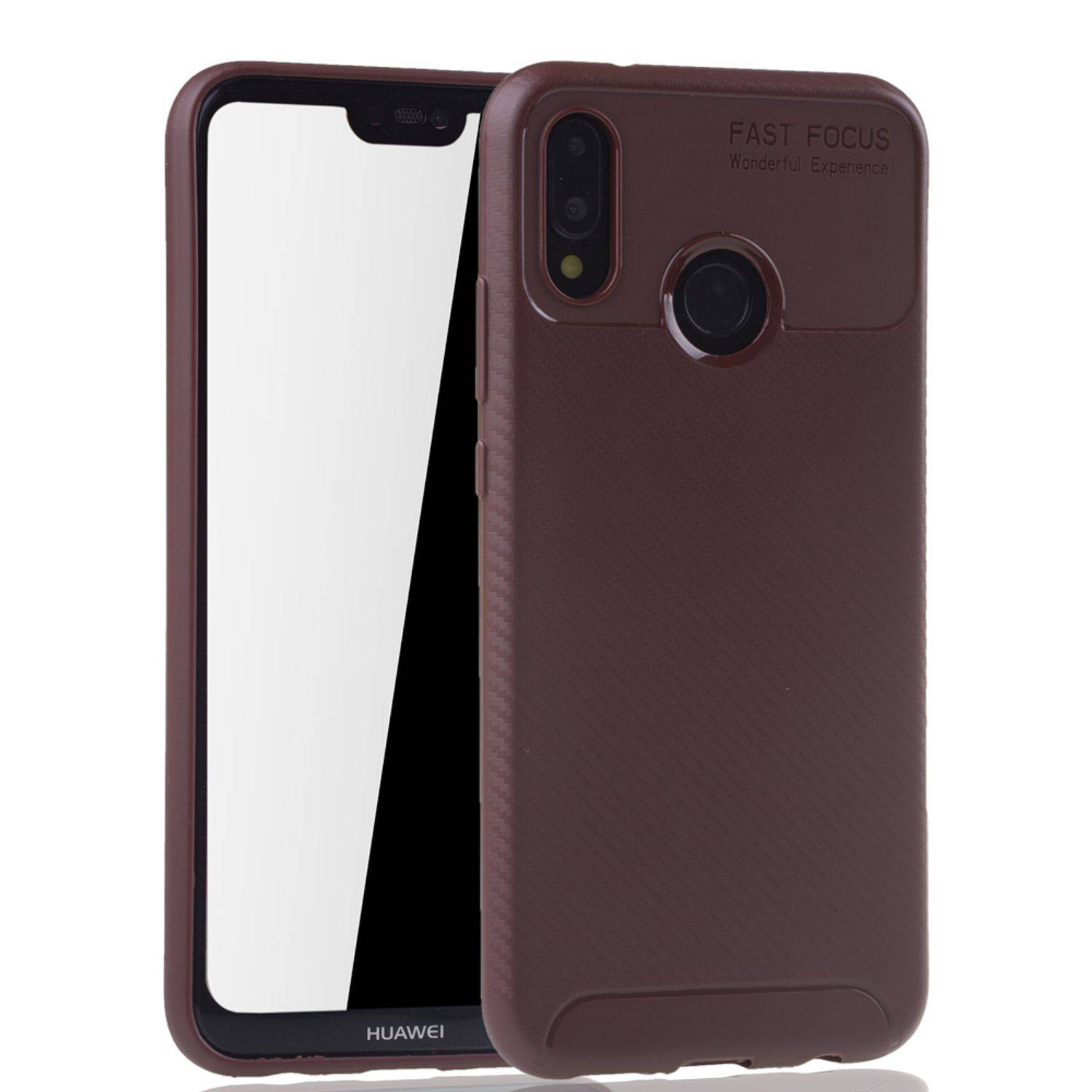 Huawei P20 Lite Handyhülle Backcover Braun