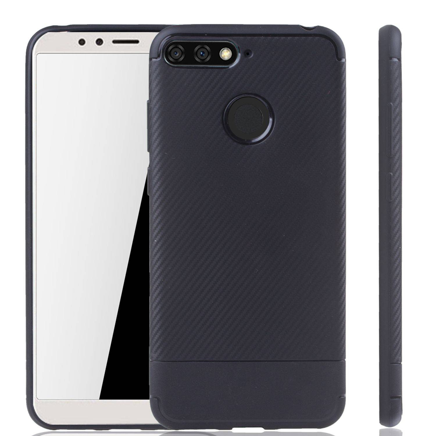 Huawei Y6 (2018) Handyhülle Backcover Schwarz