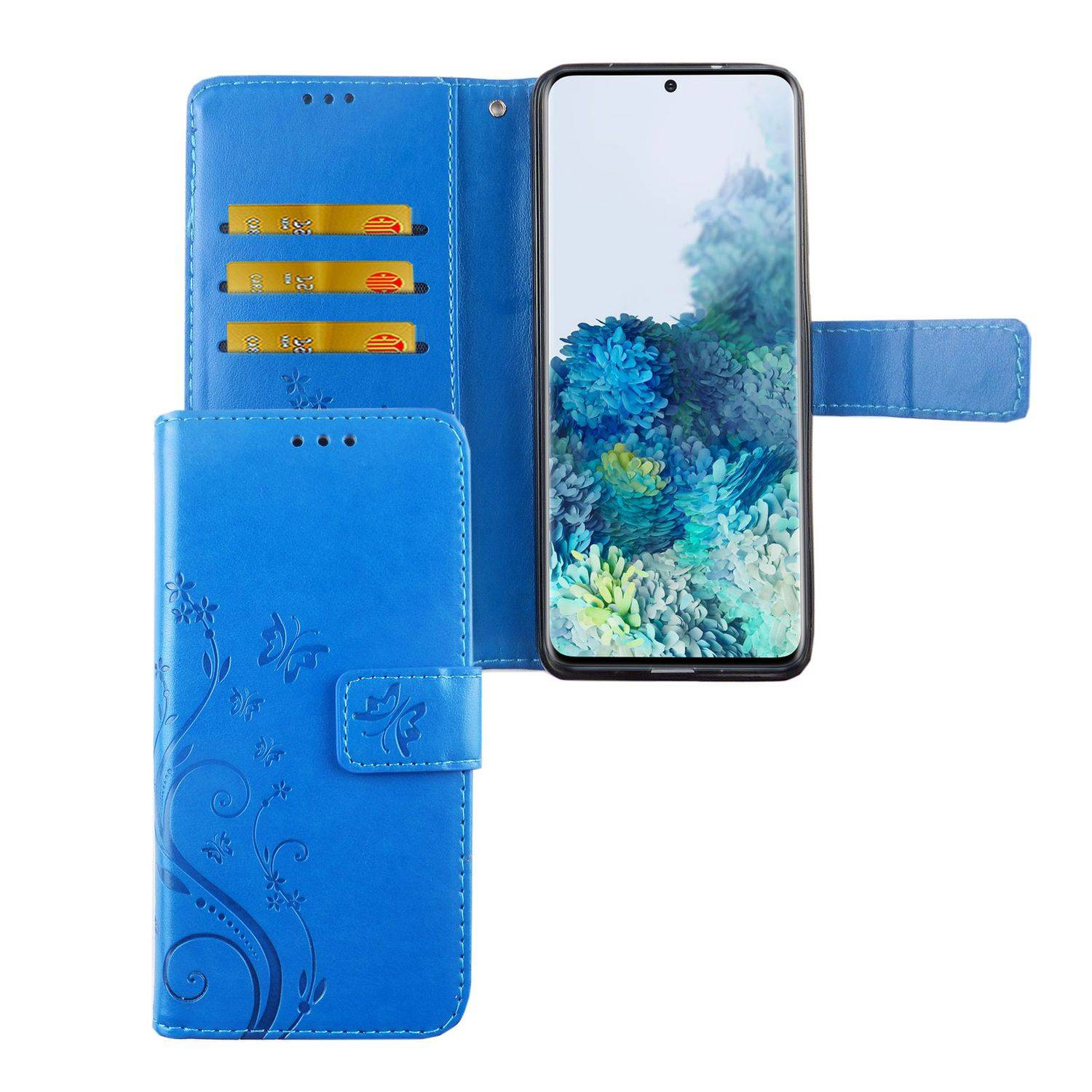 Samsung Galaxy S20 Handyhülle Bookcover Blau
