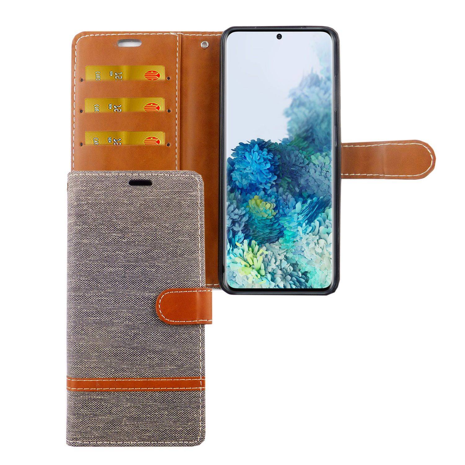 Samsung Galaxy S20 Handyhülle Bookcover Grau
