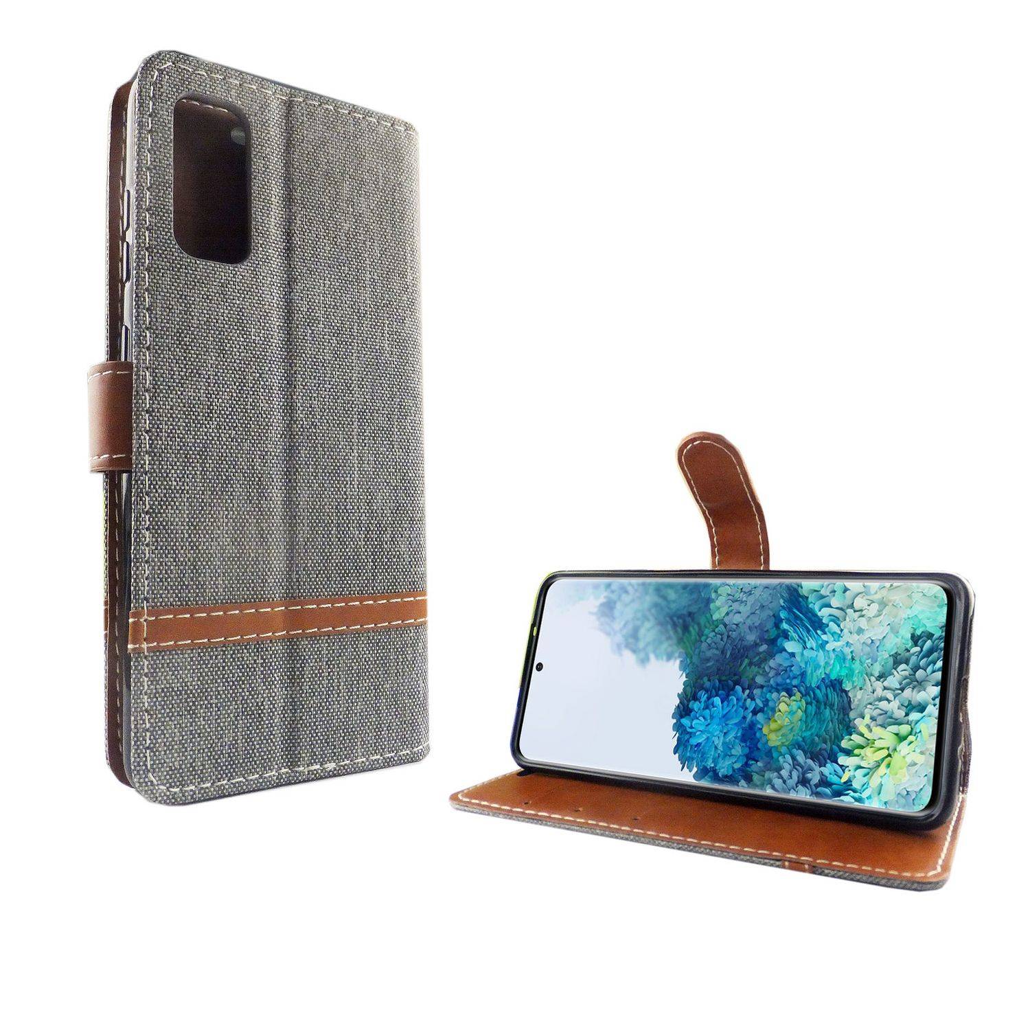 Samsung Galaxy S20 Handyhülle Bookcover Grau
