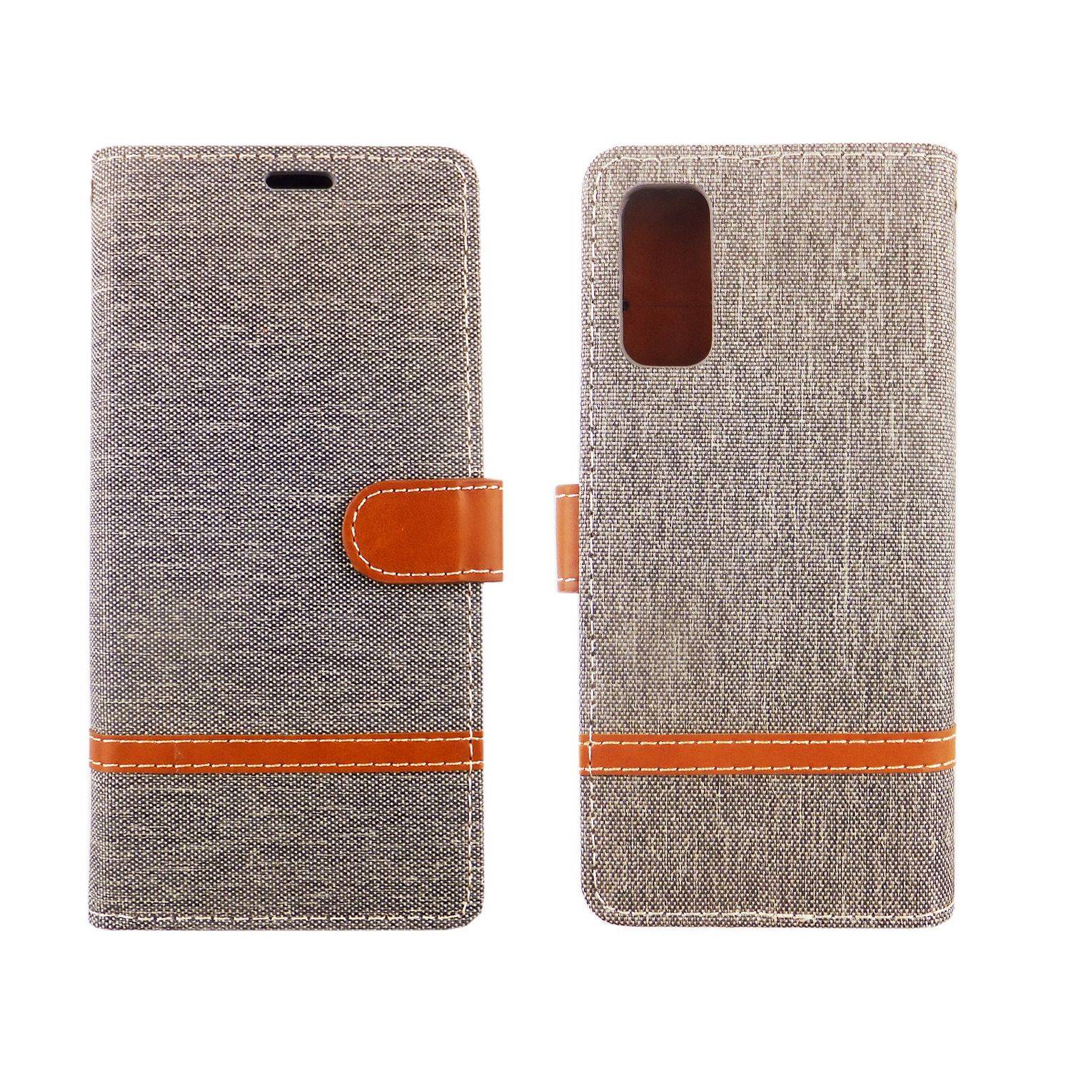 Samsung Galaxy S20 Handyhülle Bookcover Grau