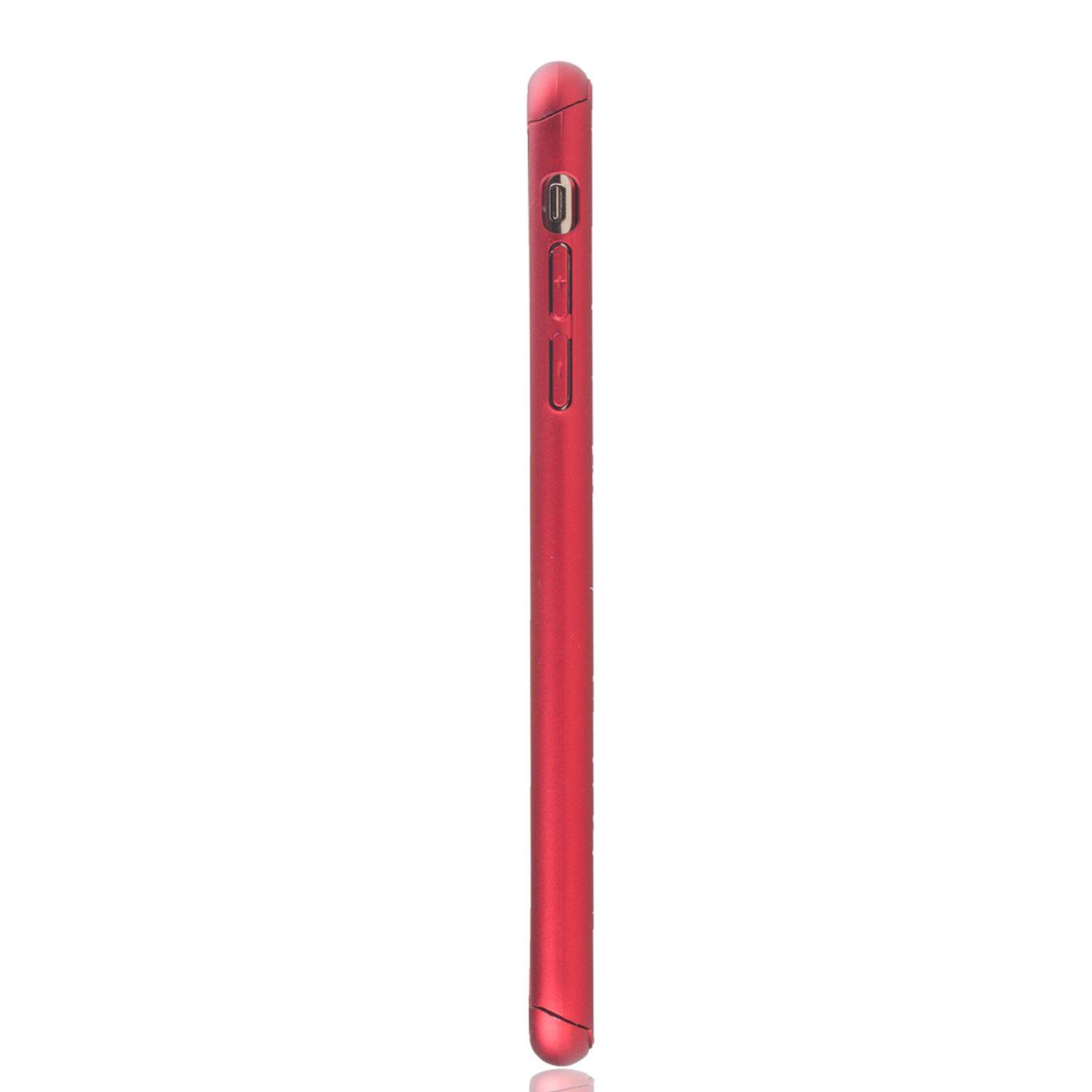 Apple iPhone XS Max Handyhülle 360 Grad Schutz Full Cover Rot