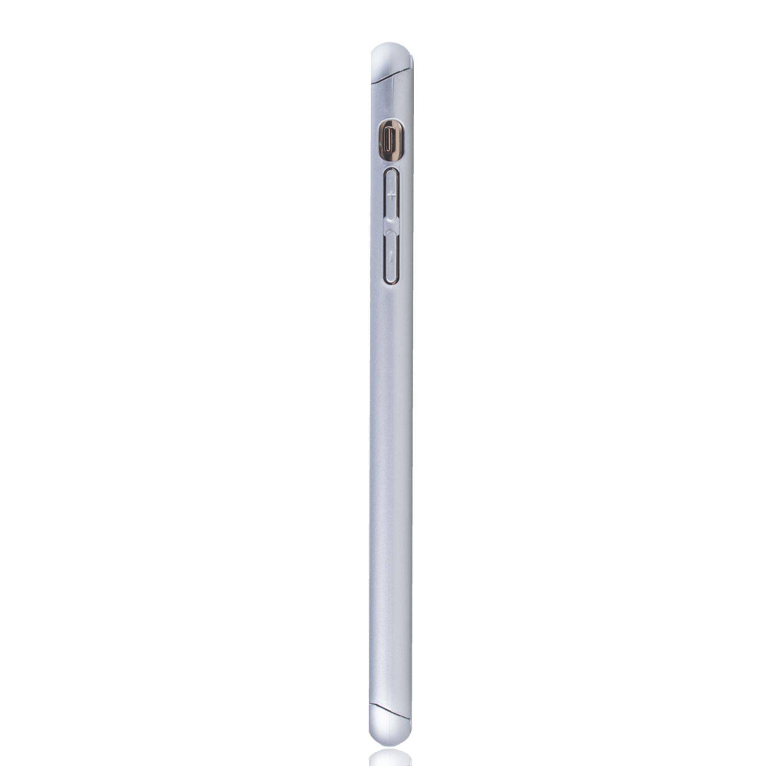 Apple iPhone XS Max Handyhülle 360 Grad Schutz Full Cover Silber