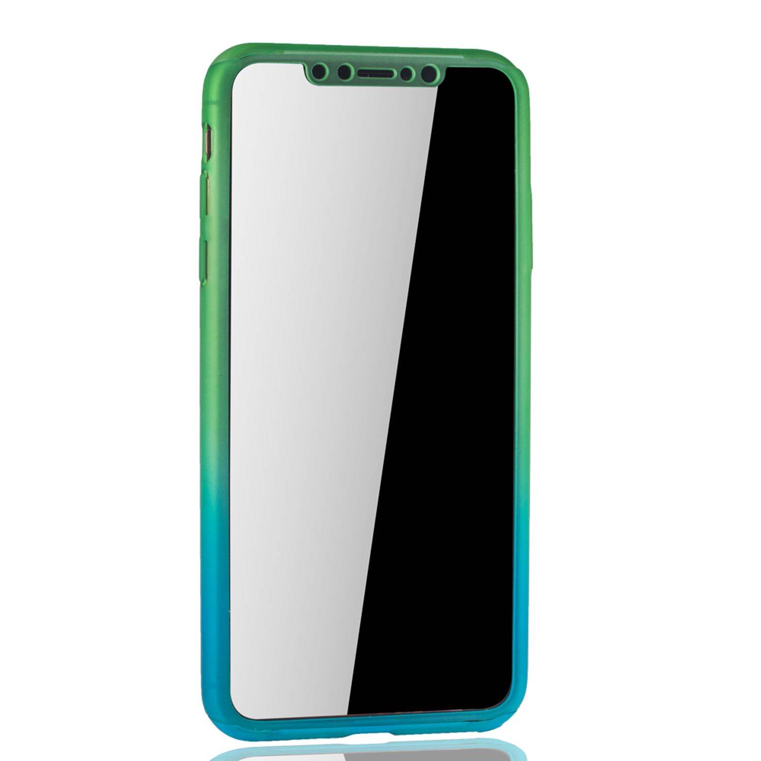 Apple iPhone XS Max Handyhülle 360 Grad Schutz Full Cover Mehrfarbig
