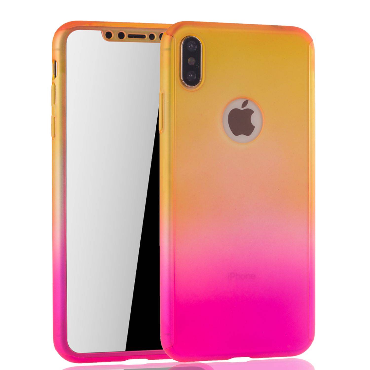 Apple iPhone XS Max Handyhülle 360 Grad Schutz Full Cover Mehrfarbig