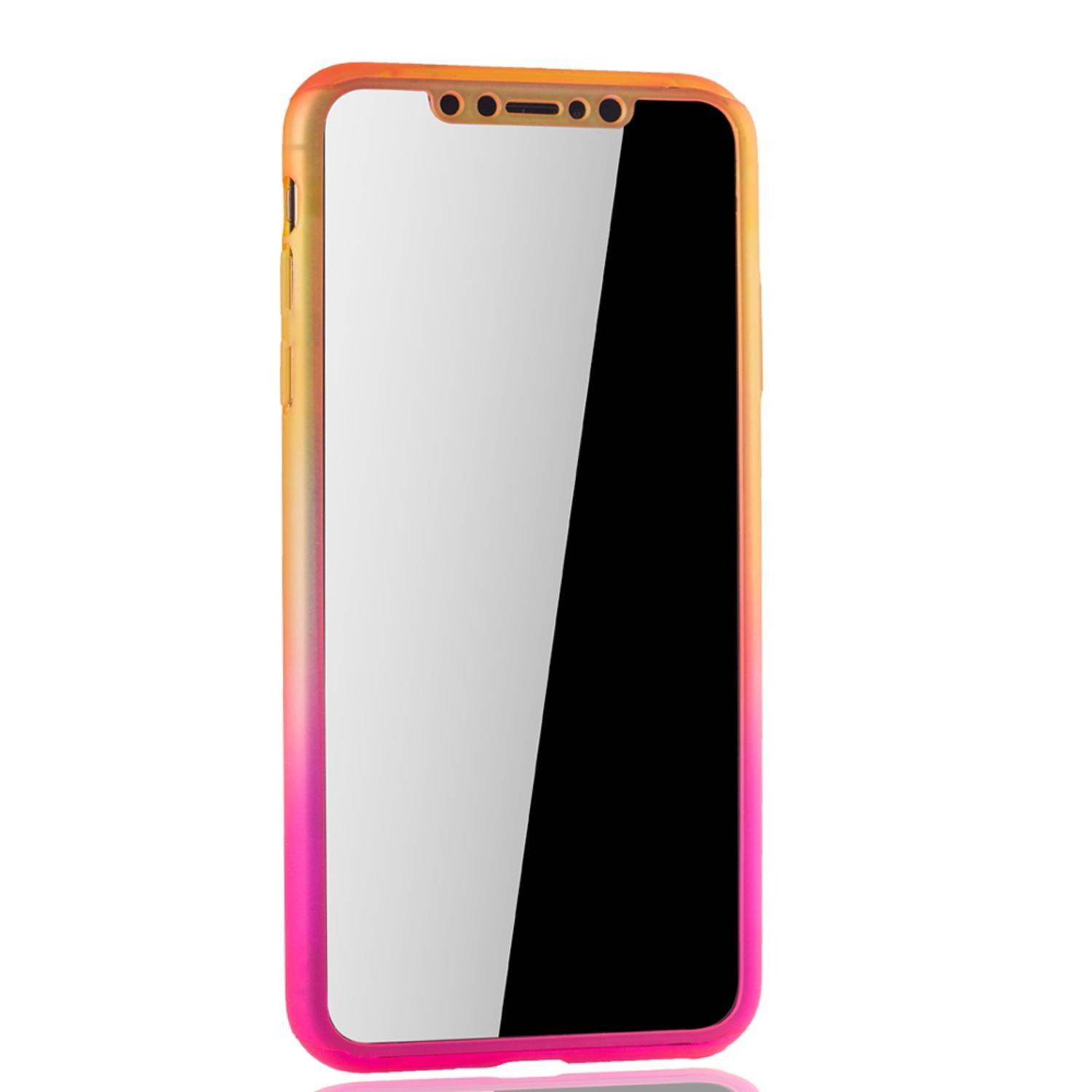 Apple iPhone XS Max Handyhülle 360 Grad Schutz Full Cover Mehrfarbig