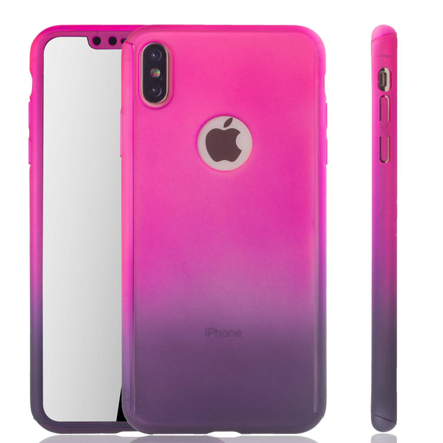 Apple iPhone XS Max Handyhülle 360 Grad Schutz Full Cover Mehrfarbig