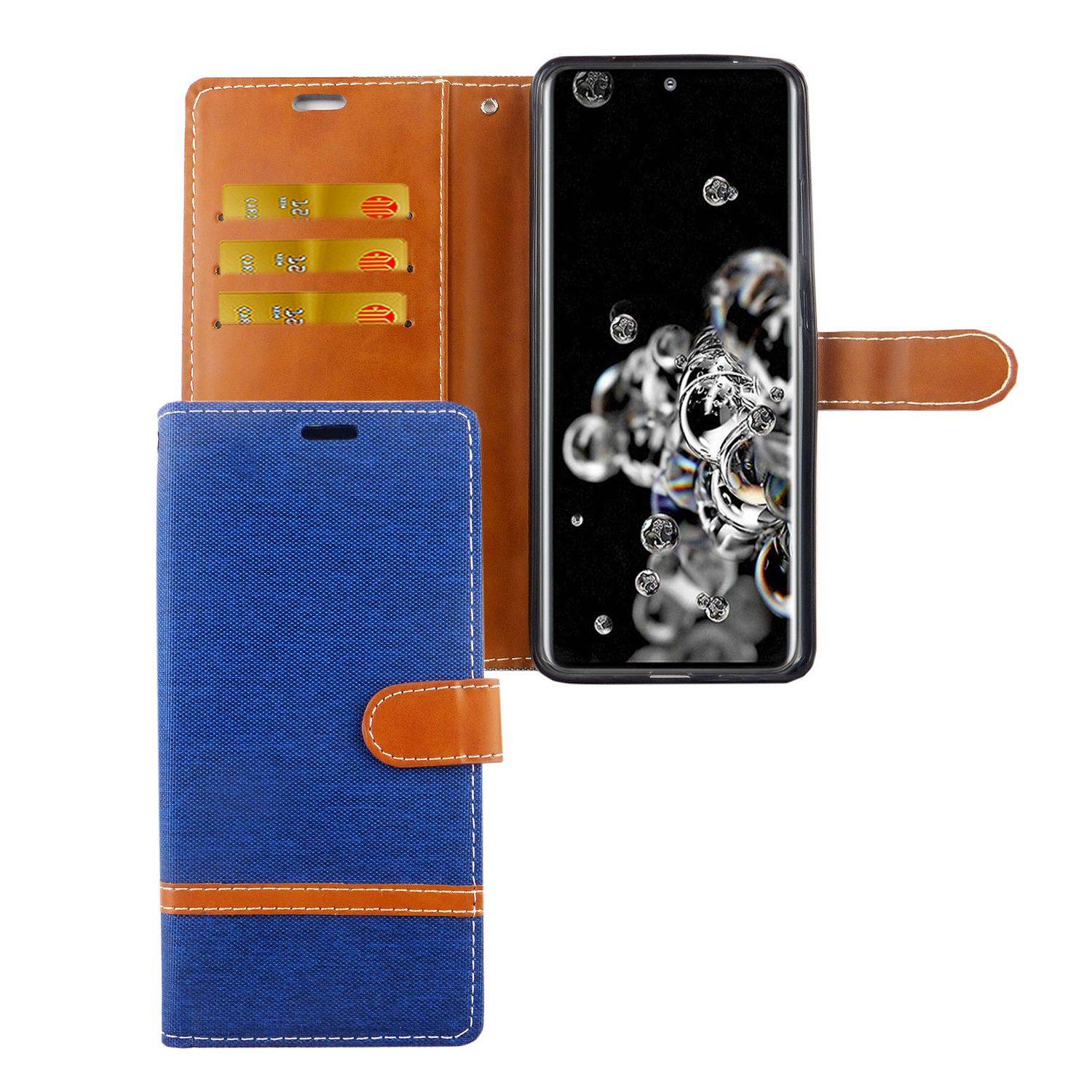 Samsung Galaxy S20 Ultra Handyhülle Bookcover Blau