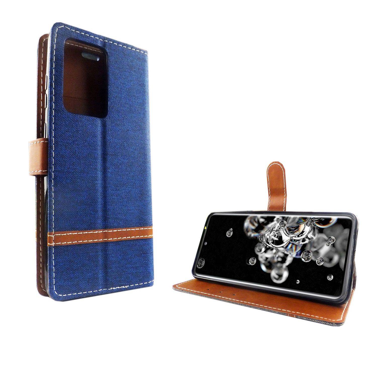 Samsung Galaxy S20 Ultra Handyhülle Bookcover Blau