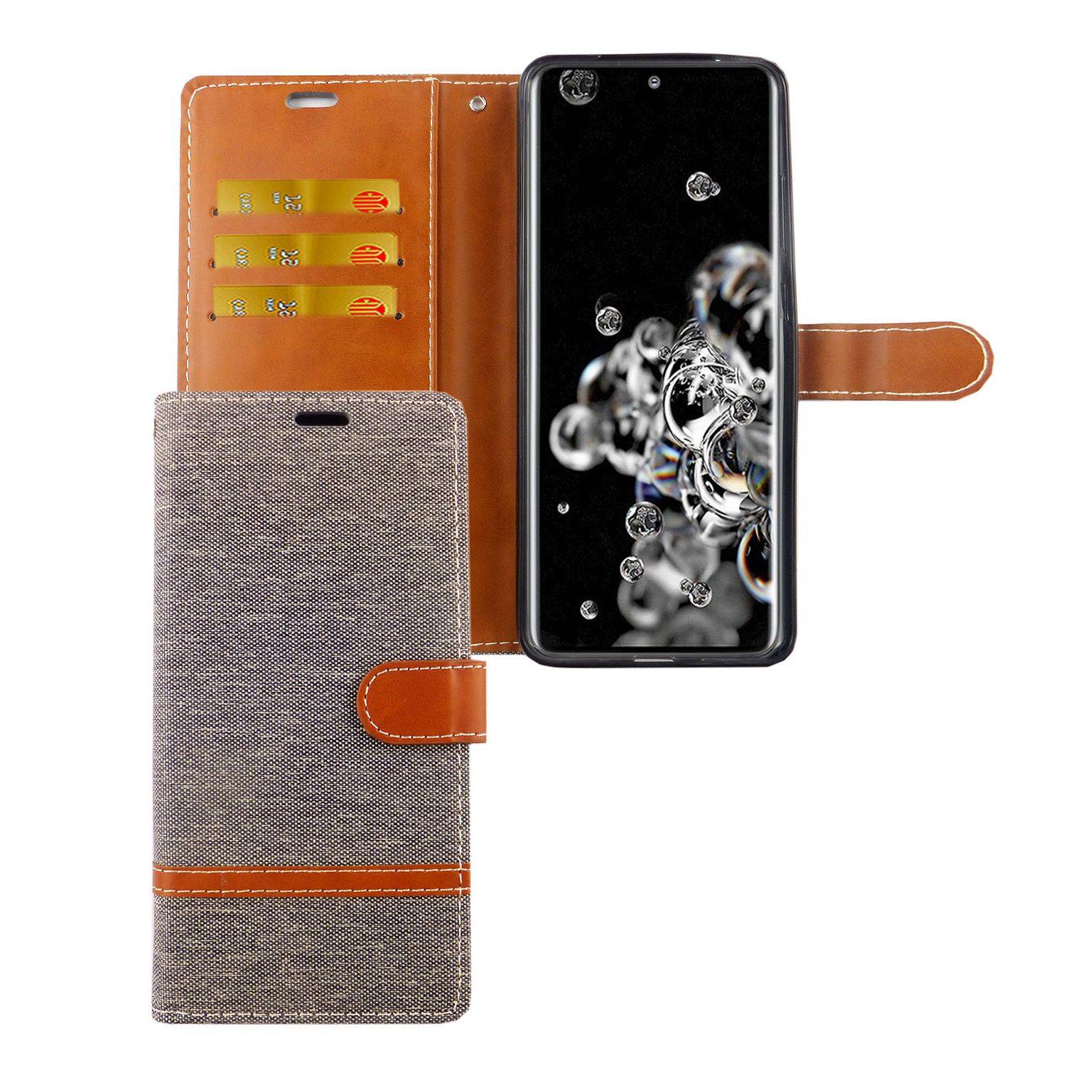 Samsung Galaxy S20 Ultra Handyhülle Bookcover Grau