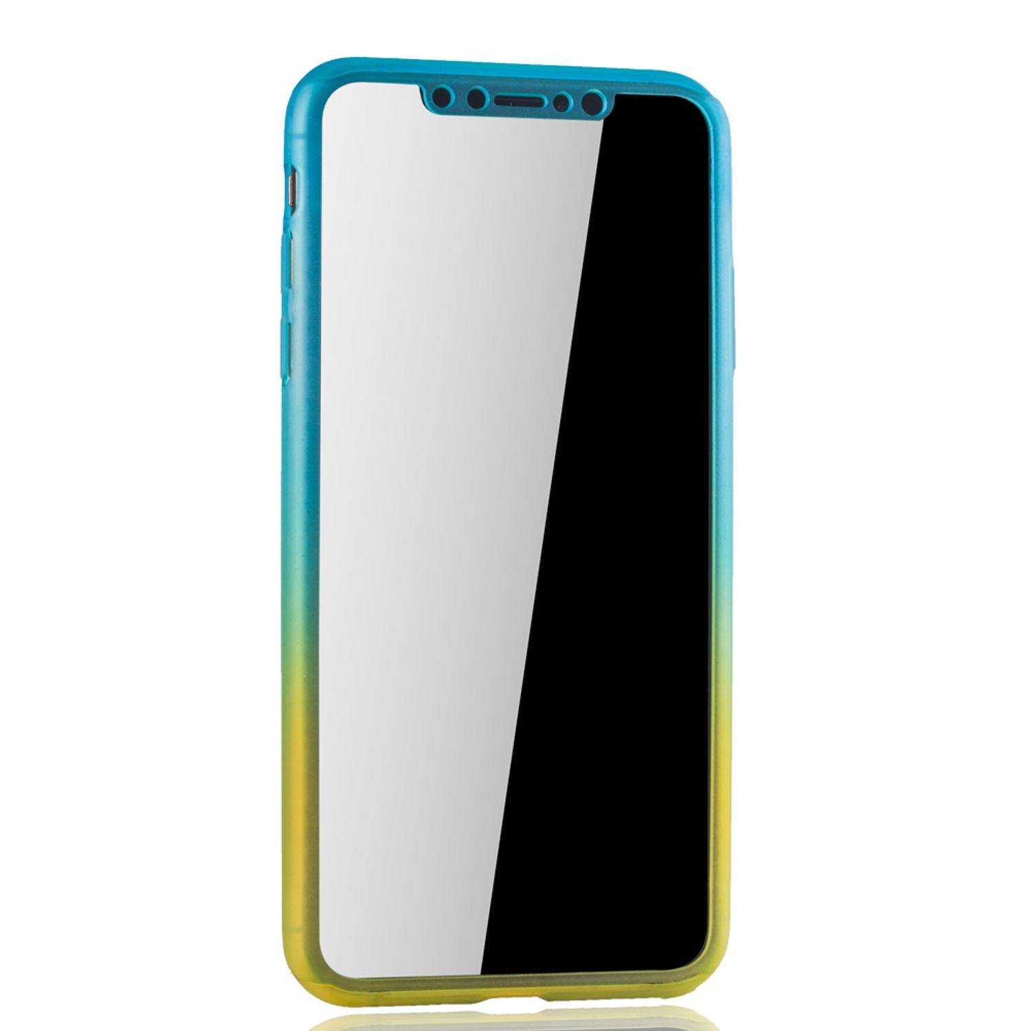 Apple iPhone XS Max Handyhülle 360 Grad Schutz Full Cover Mehrfarbig
