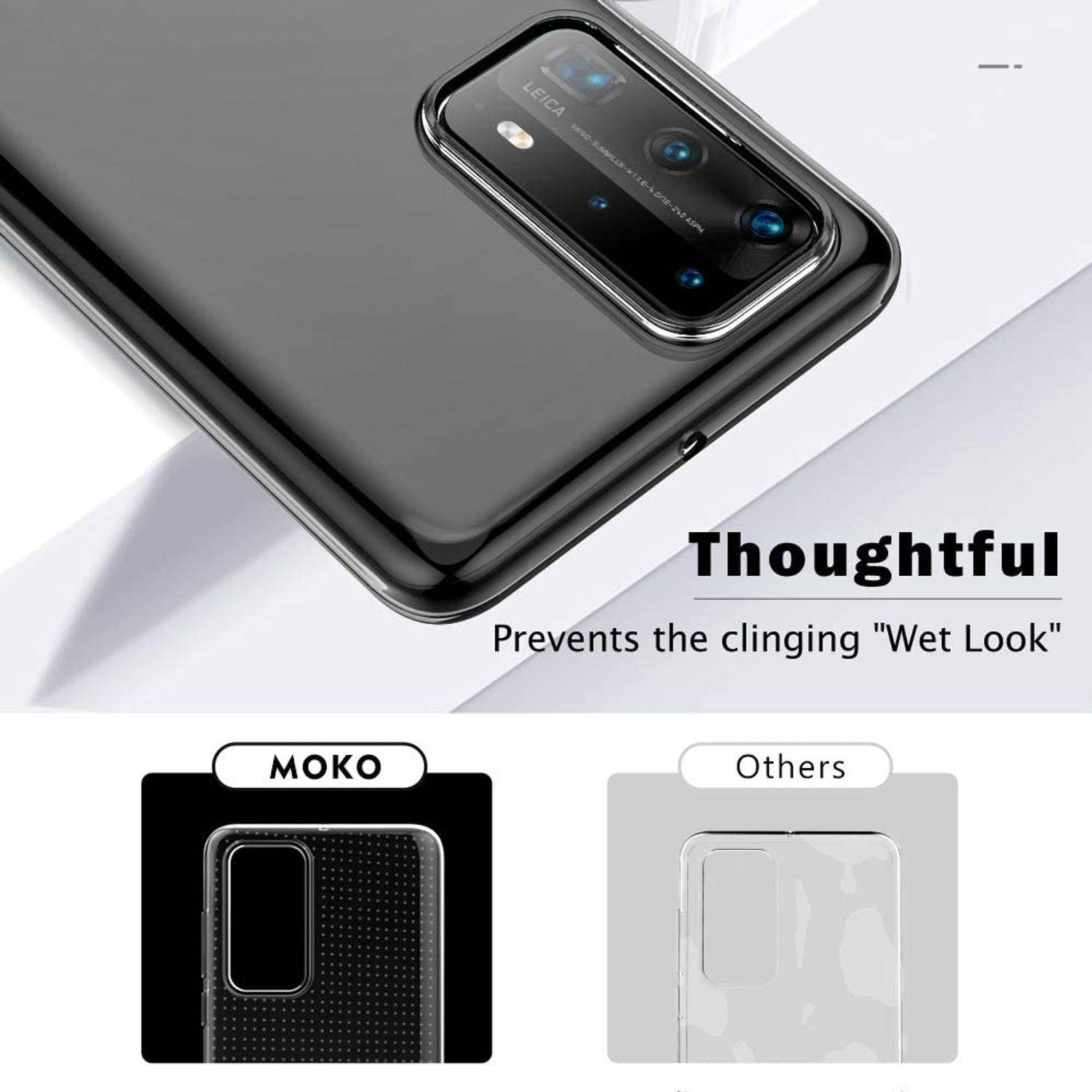 Huawei P40 Pro Handyhülle Ultra Dünn Bumper Backcover Transparent