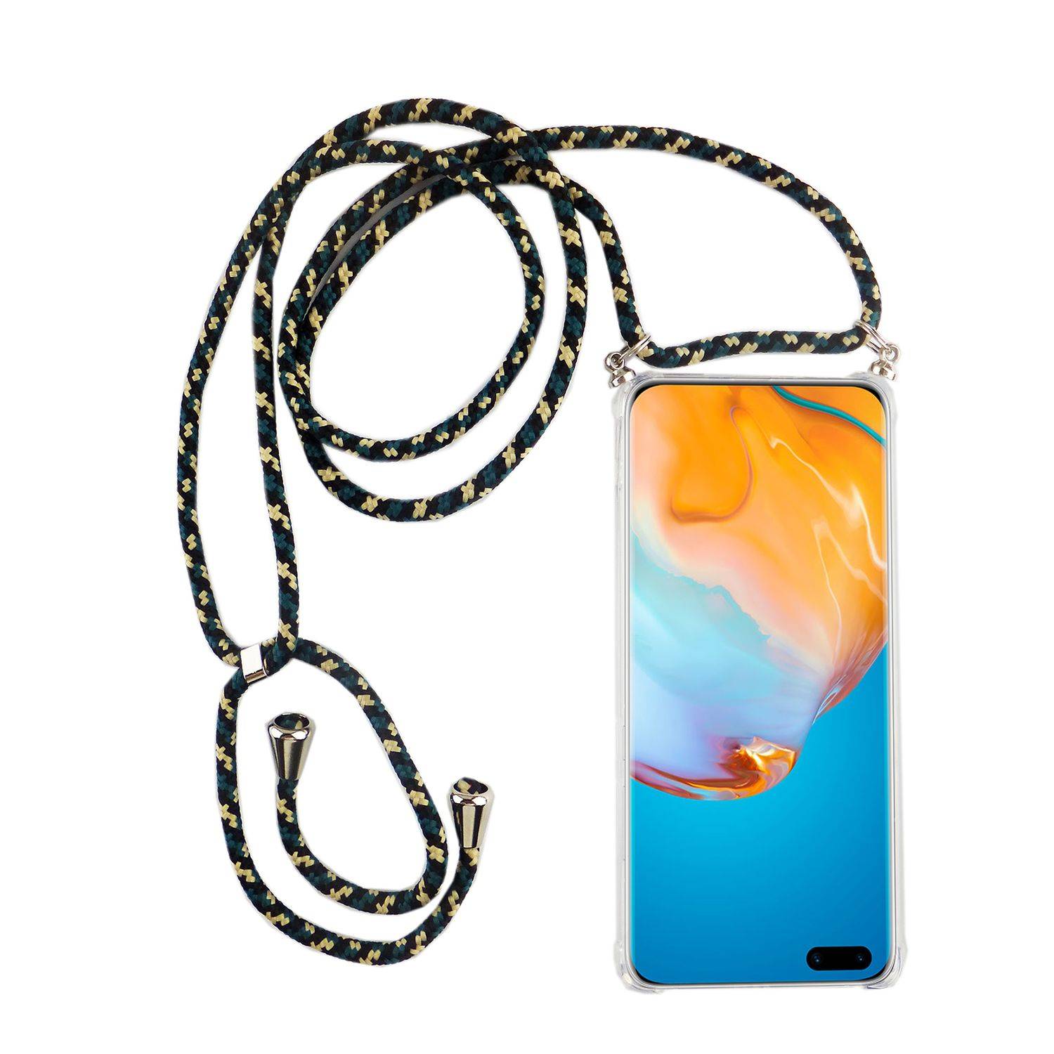 Huawei P40 Handykette Handyhülle Umhängetasche Transparent