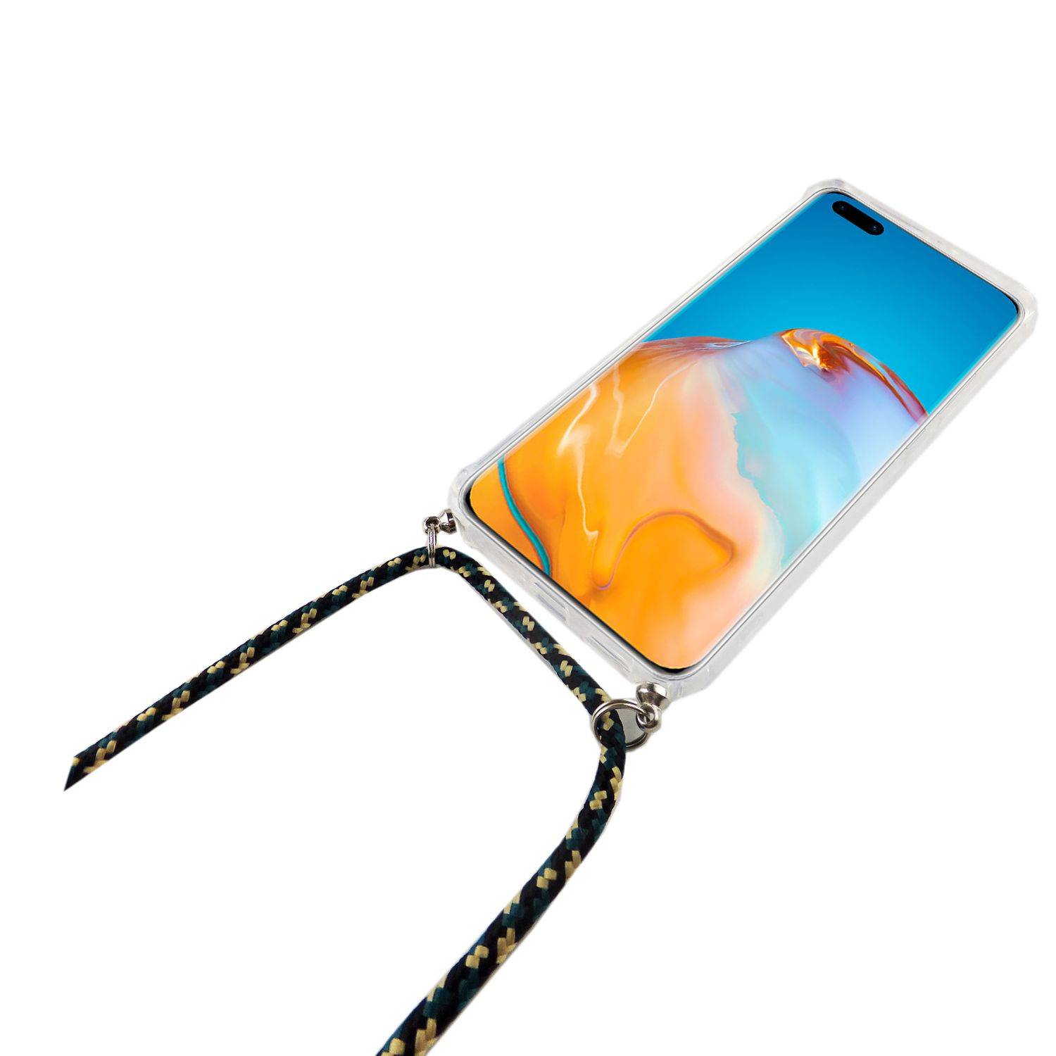 Huawei P40 Handykette Handyhülle Umhängetasche Transparent