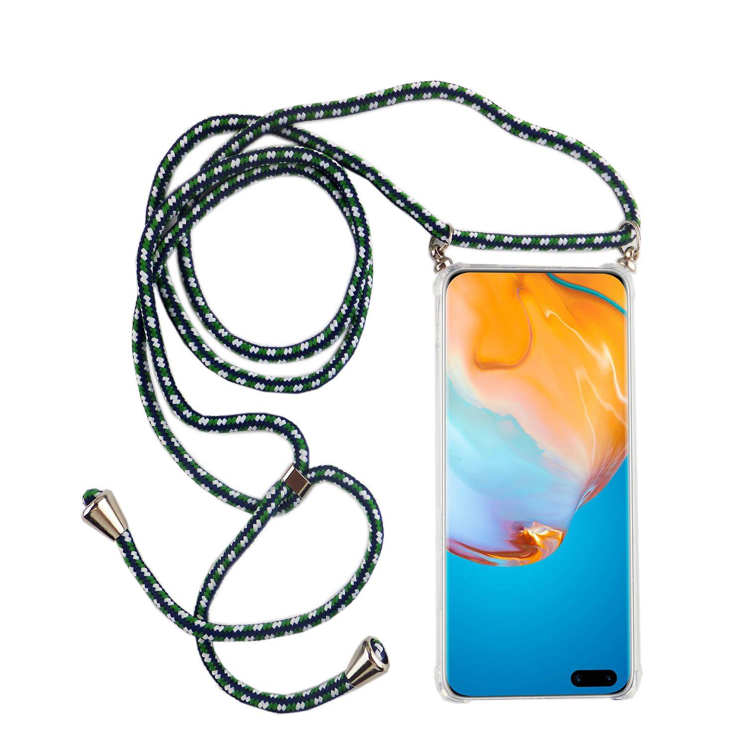 Huawei P40 Handykette Handyhülle Umhängetasche Transparent