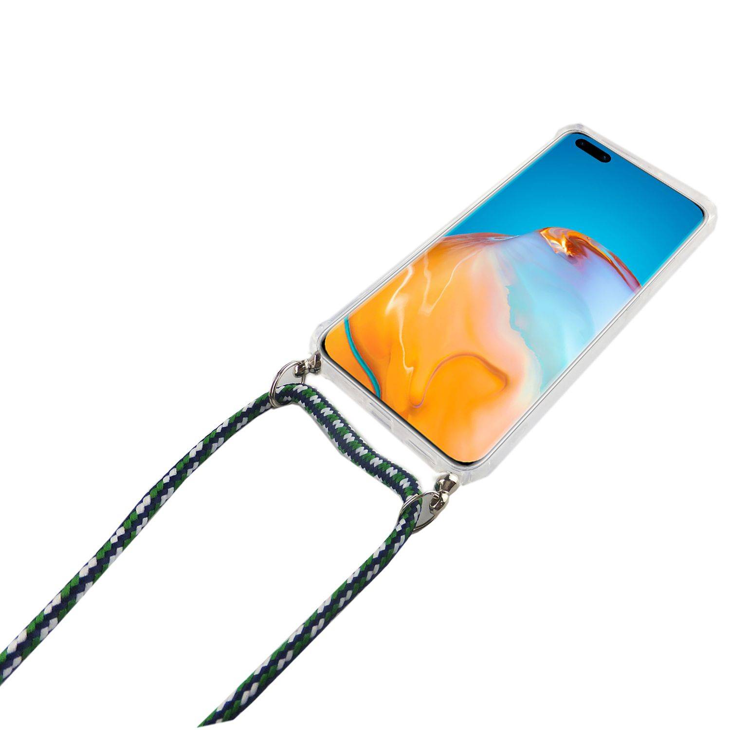 Huawei P40 Handykette Handyhülle Umhängetasche Transparent