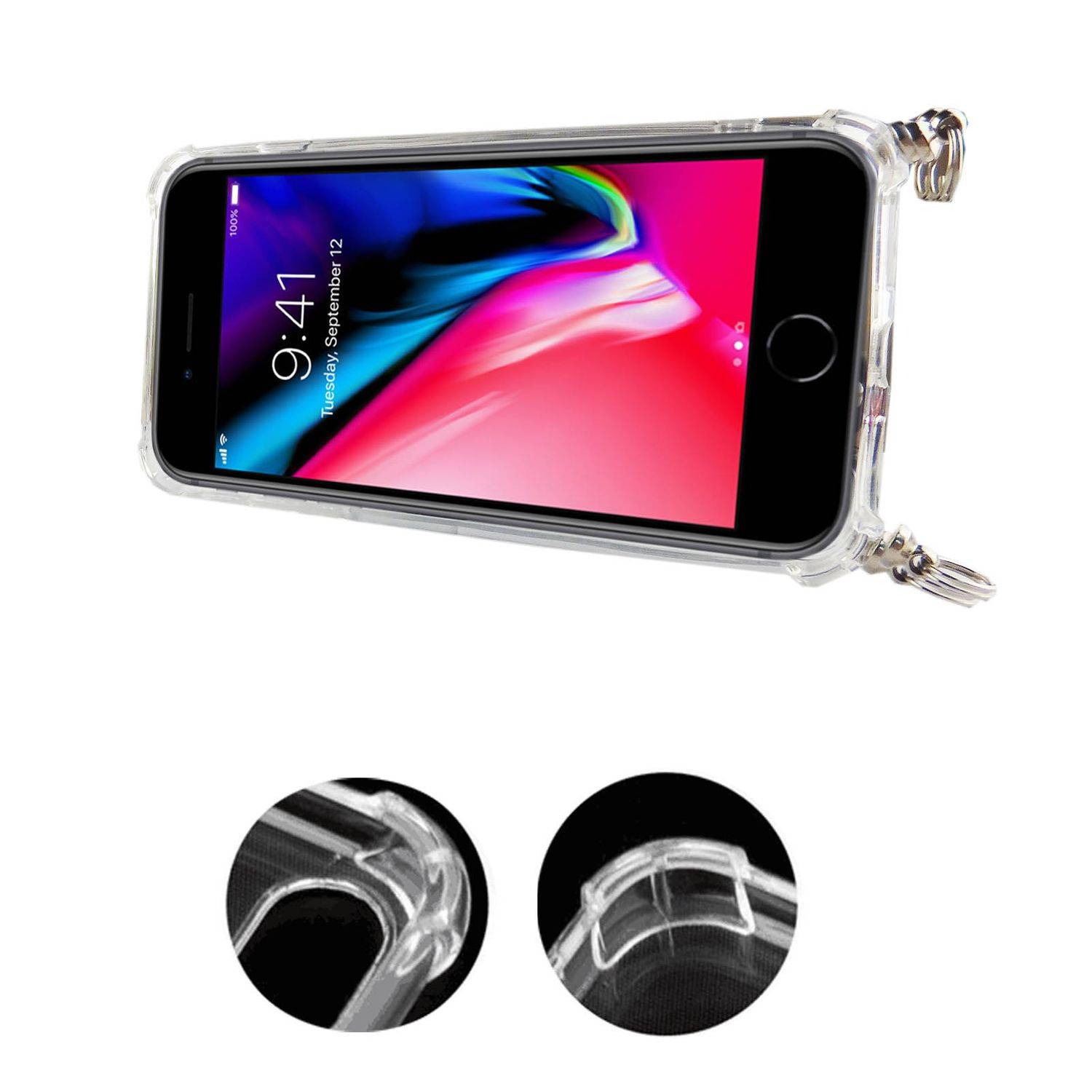 Huawei P40 Handykette Handyhülle Umhängetasche Transparent