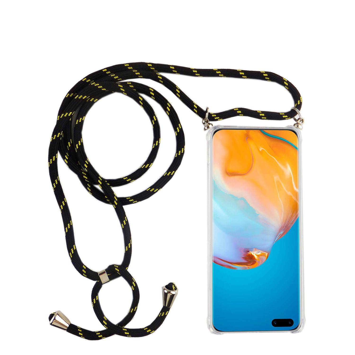 Huawei P40 Pro Handykette Handyhülle Umhängetasche Transparent