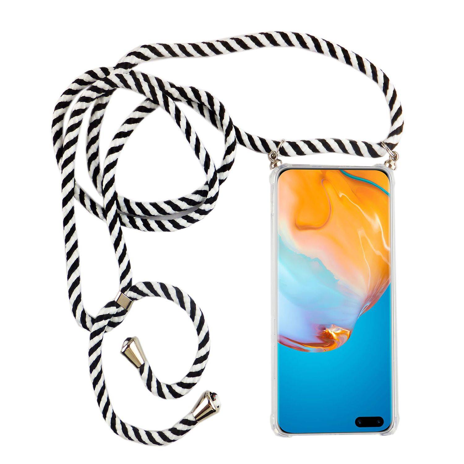 Huawei P40 Pro Handykette Handyhülle Umhängetasche Transparent