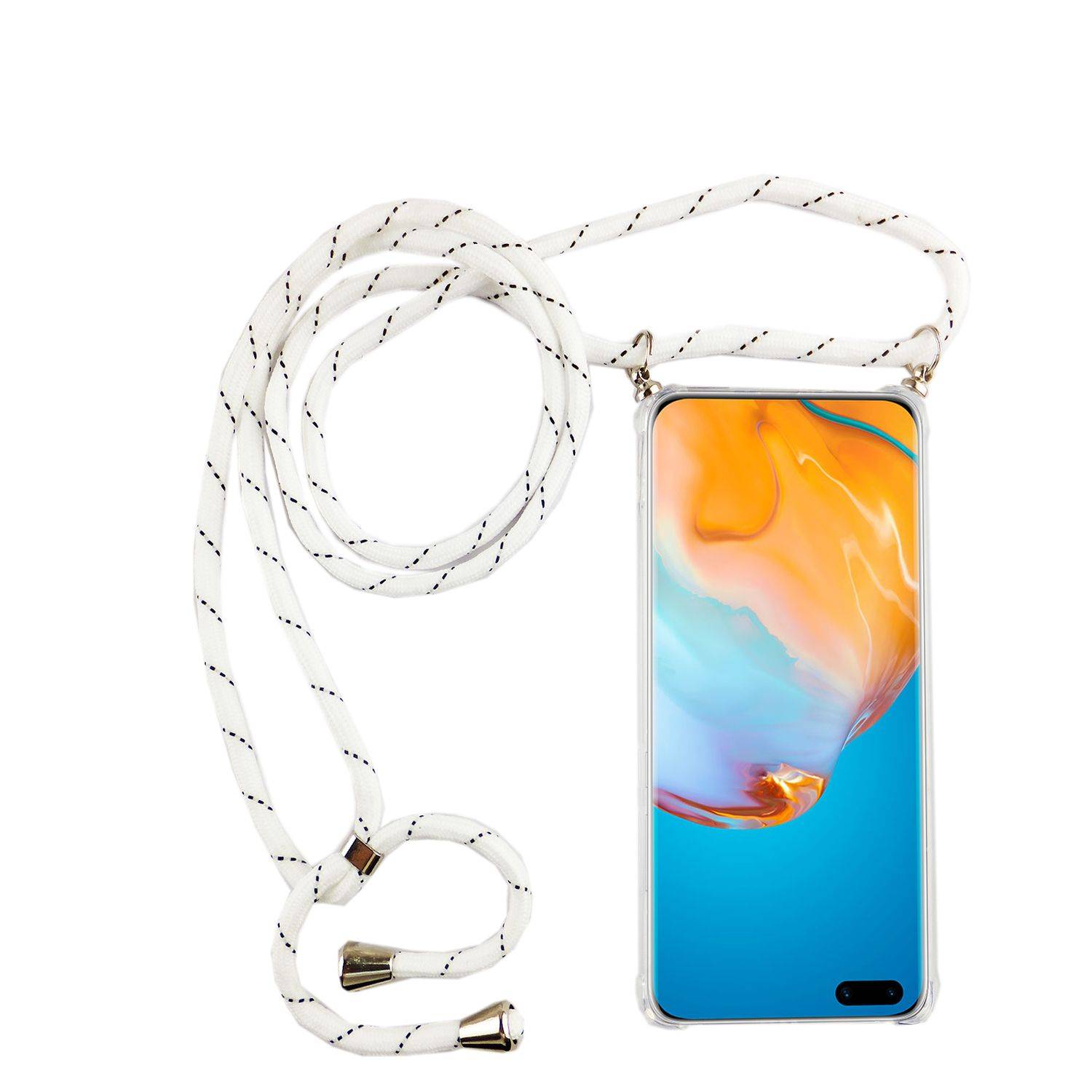 Huawei P40 Pro Handykette Handyhülle Umhängetasche Transparent