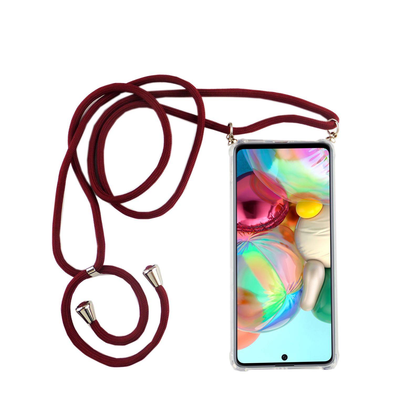 Samsung Galaxy A71 Handykette Handyhülle Umhängetasche Transparent
