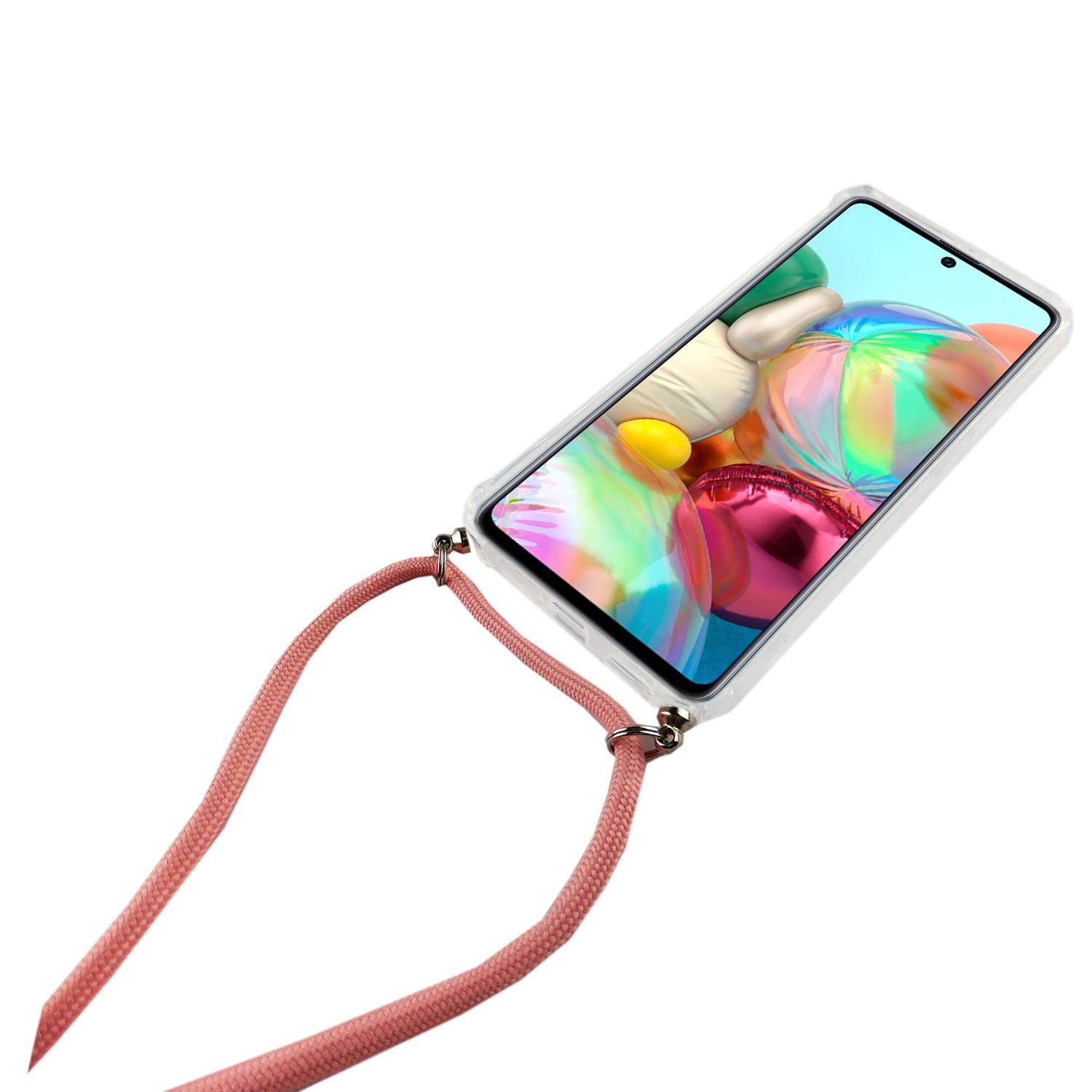 Samsung Galaxy A71 Handykette Handyhülle Umhängetasche Transparent