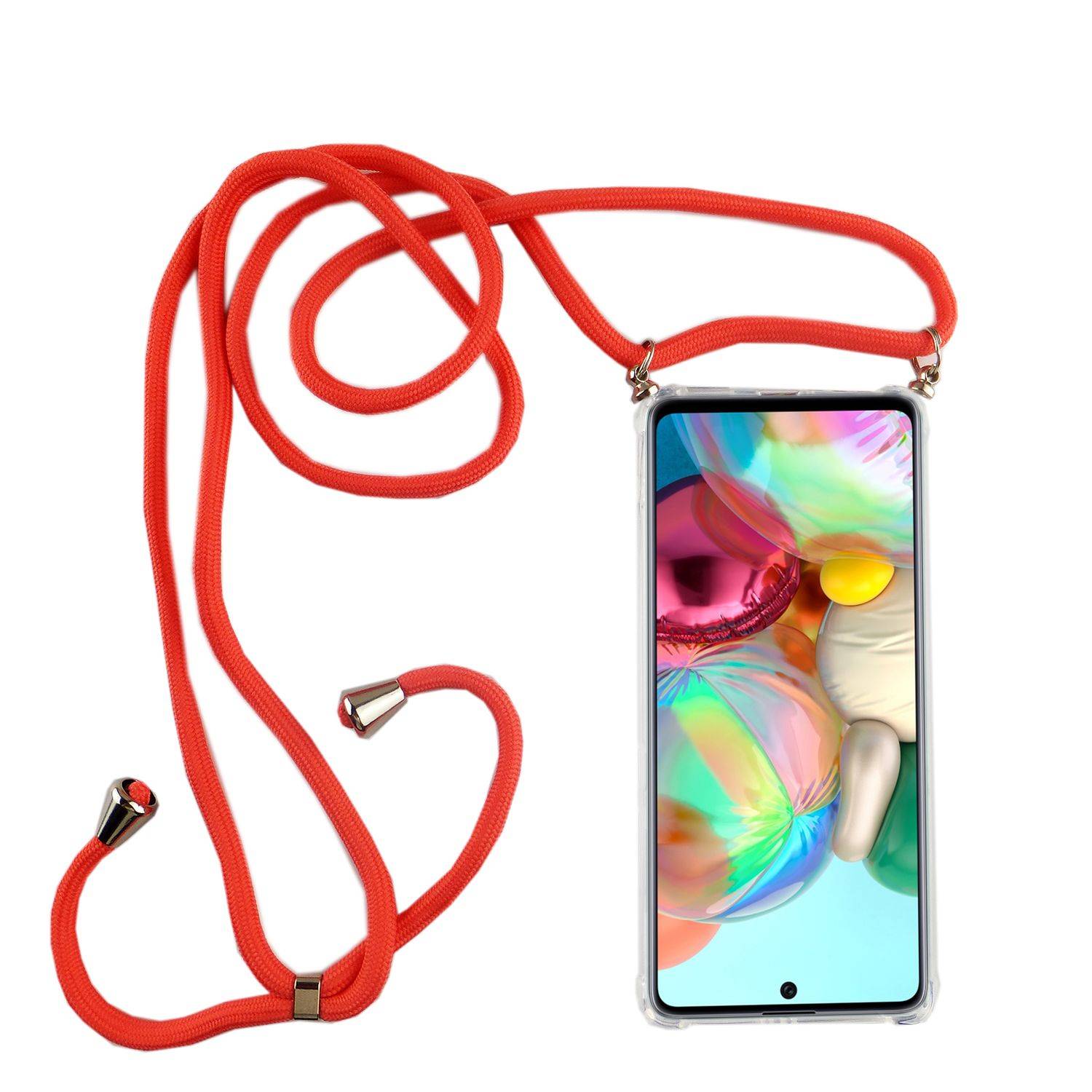 Samsung Galaxy A71 Handykette Handyhülle Umhängetasche Transparent